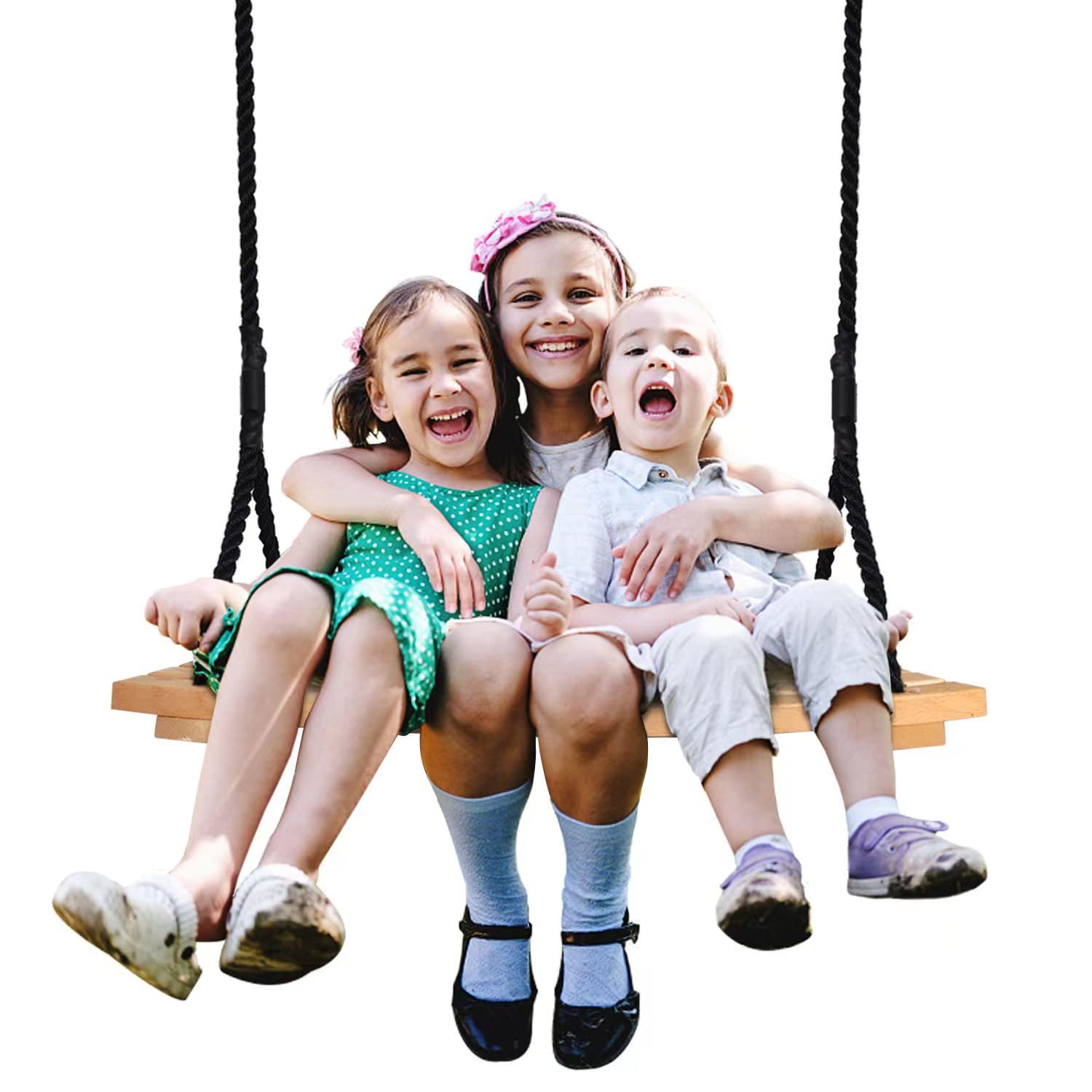 Altalena in Legno per Bambini e Adulti (66x30,5 cm)