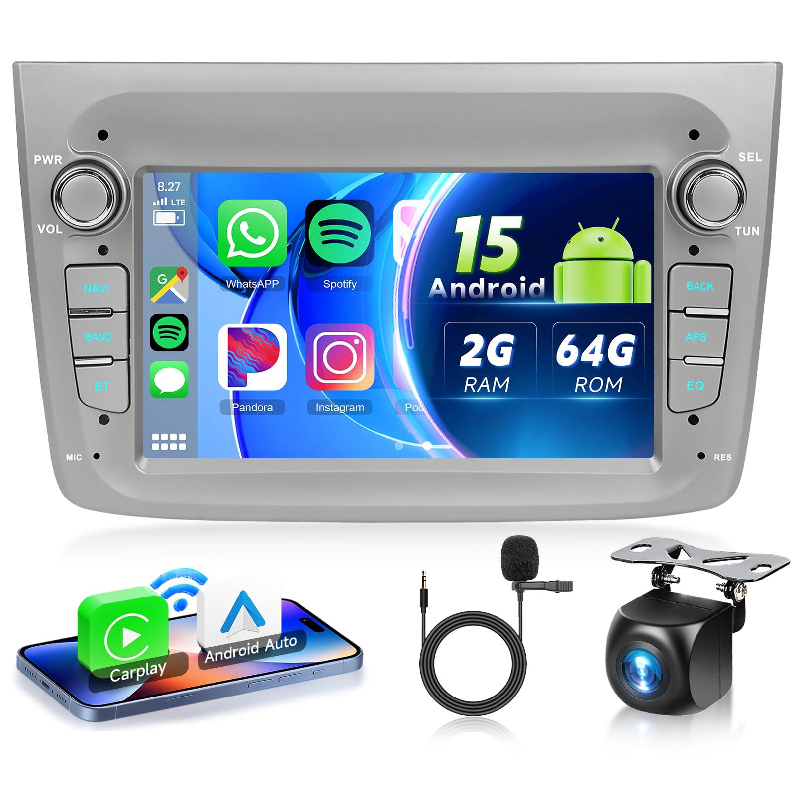 Vechtel Autoradio Android 15 7" per Alfa Romeo MITO 2008-2016