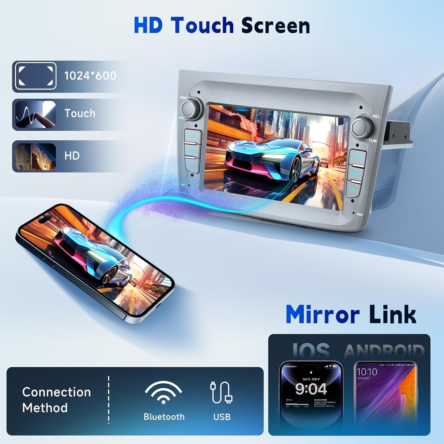 Vechtel Autoradio Android 15 7" per Alfa Romeo MITO 2008-2016 - immagine 6