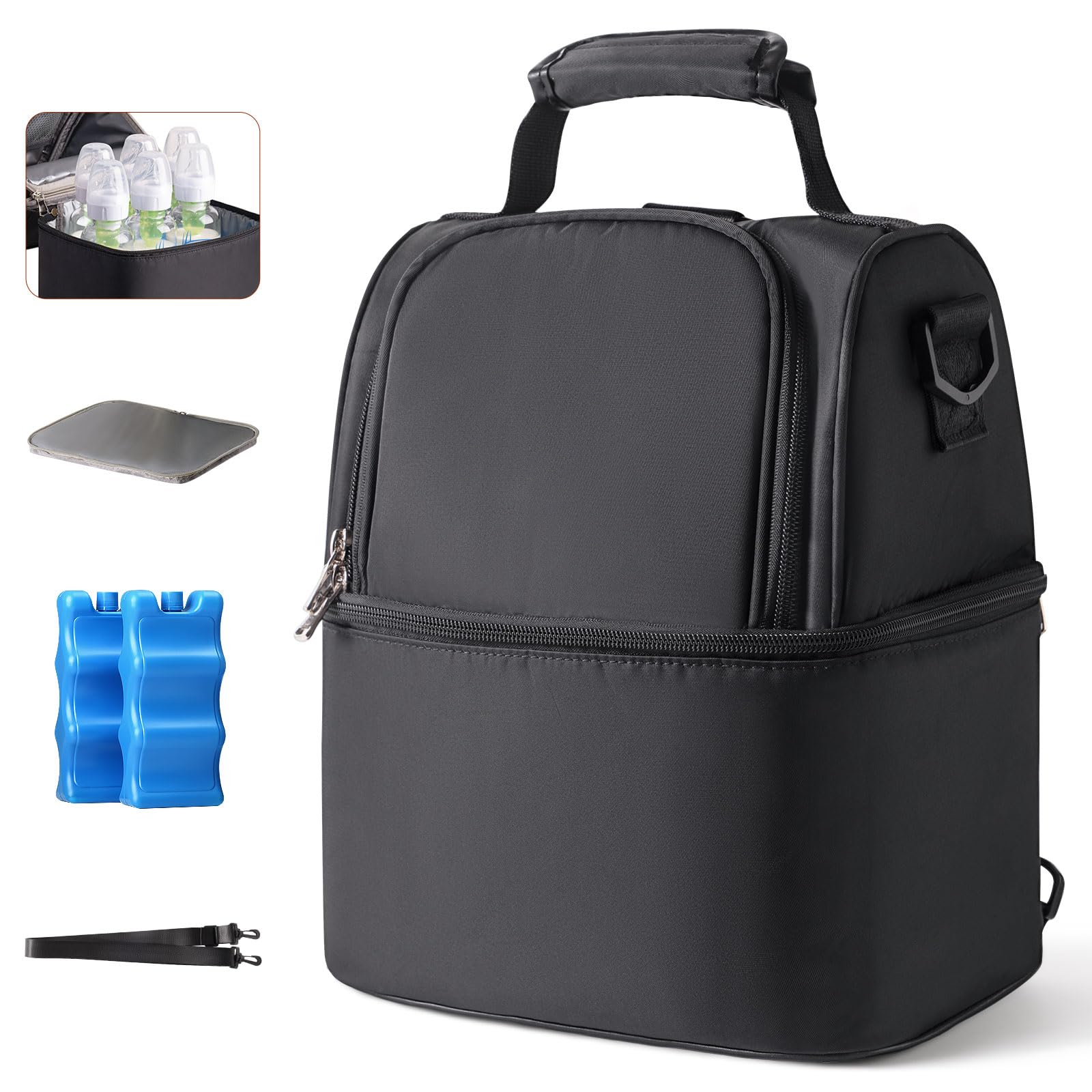 NCVI Borsa Termica per Latte Materno Doppio Strato