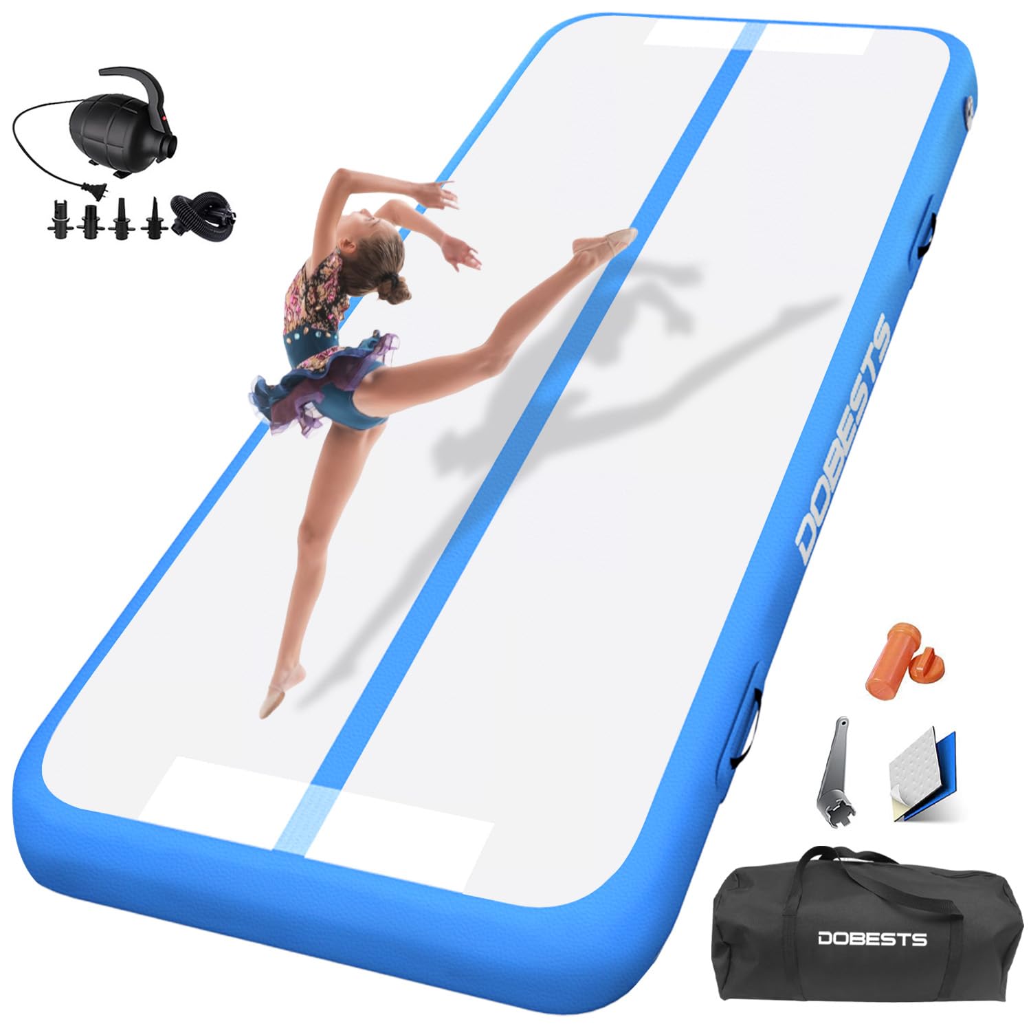 Dobests Tappetino Ginnastica Gonfiabile 5m con Pompa