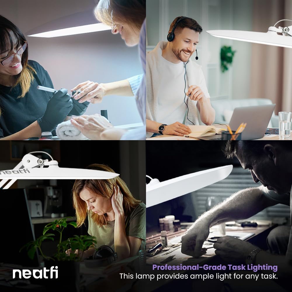 Neatfi XL Lampada Scrivania LED 2.200 Lumen, Bianca - immagine 7