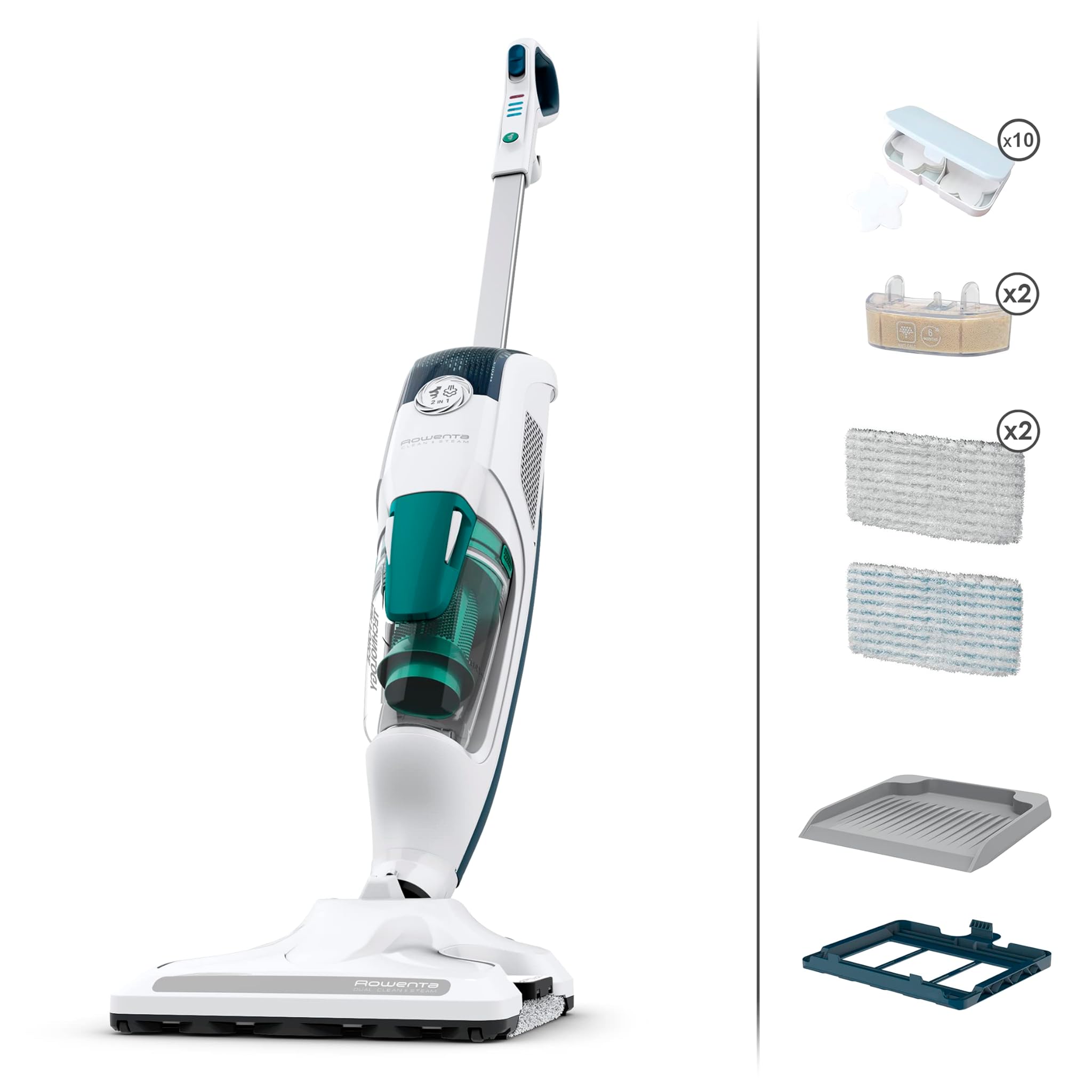 Rowenta RY7757 Clean & Steam Revolution - Aspirapolvere a Vapore