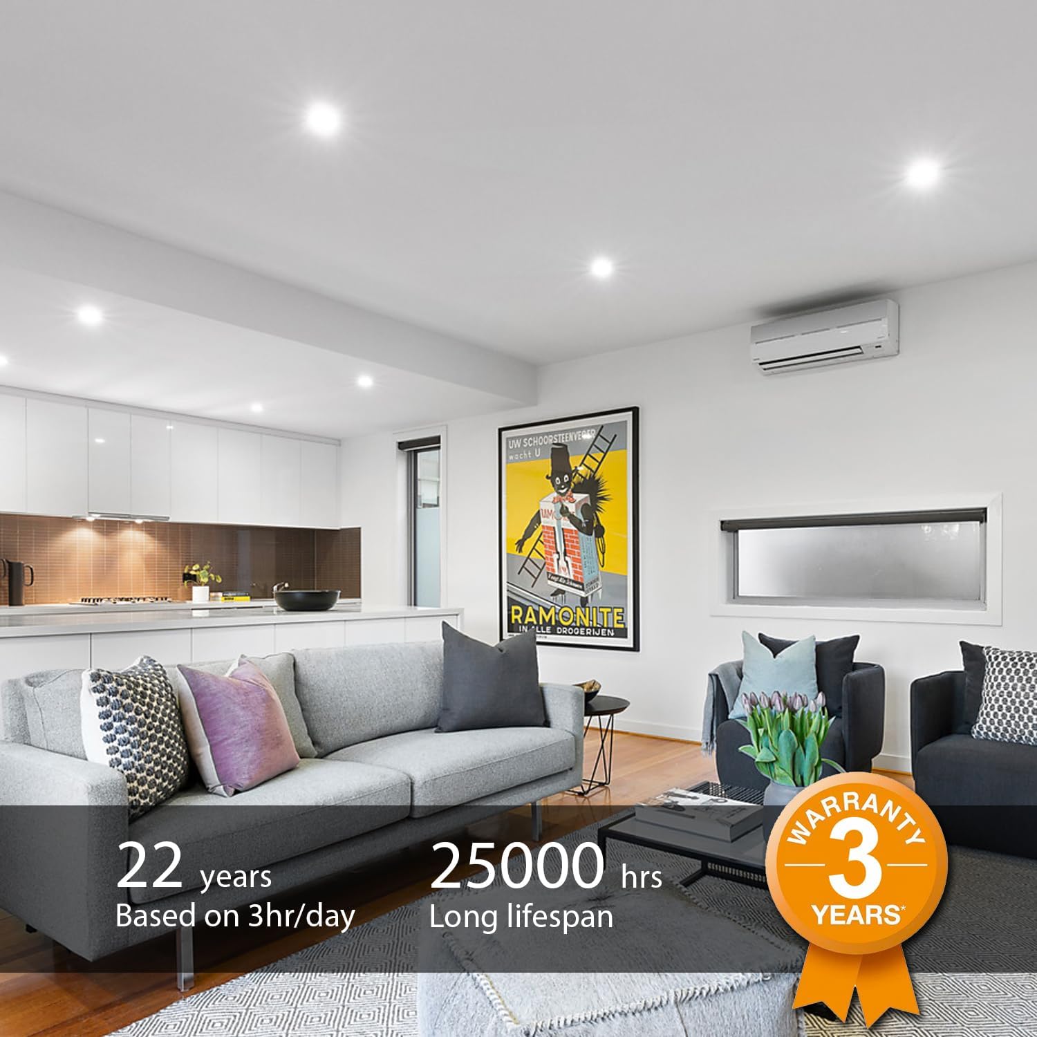 Lvwit Faretti LED da Incasso 18W 6500K, Set di 6 - immagine 6