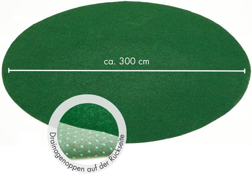 andiamo Campo di erba artificiale, polipropilene (PP), verde, 300 cm, rotondo - immagine 4