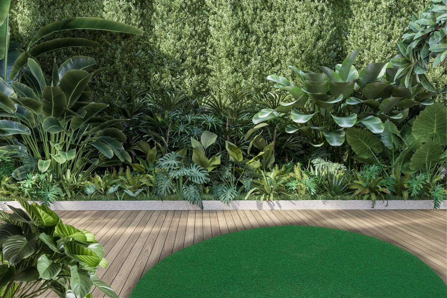 andiamo Campo di erba artificiale, polipropilene (PP), verde, 300 cm, rotondo - immagine 6