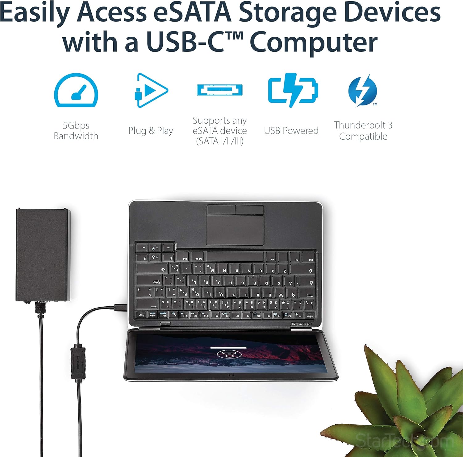Startech.com Cavo eSATA a USB-C 1m - immagine 2