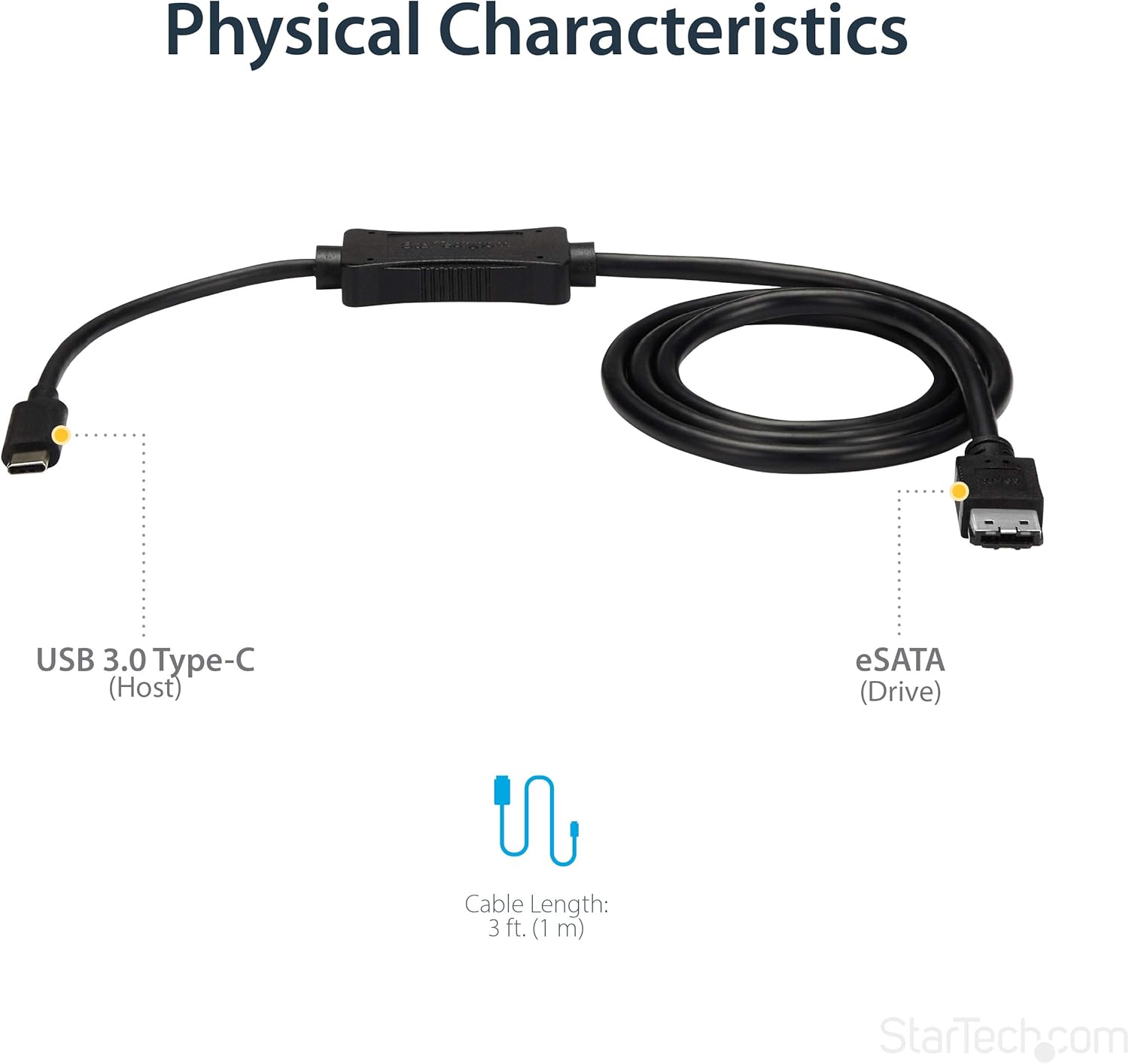 Startech.com Cavo eSATA a USB-C 1m - immagine 5