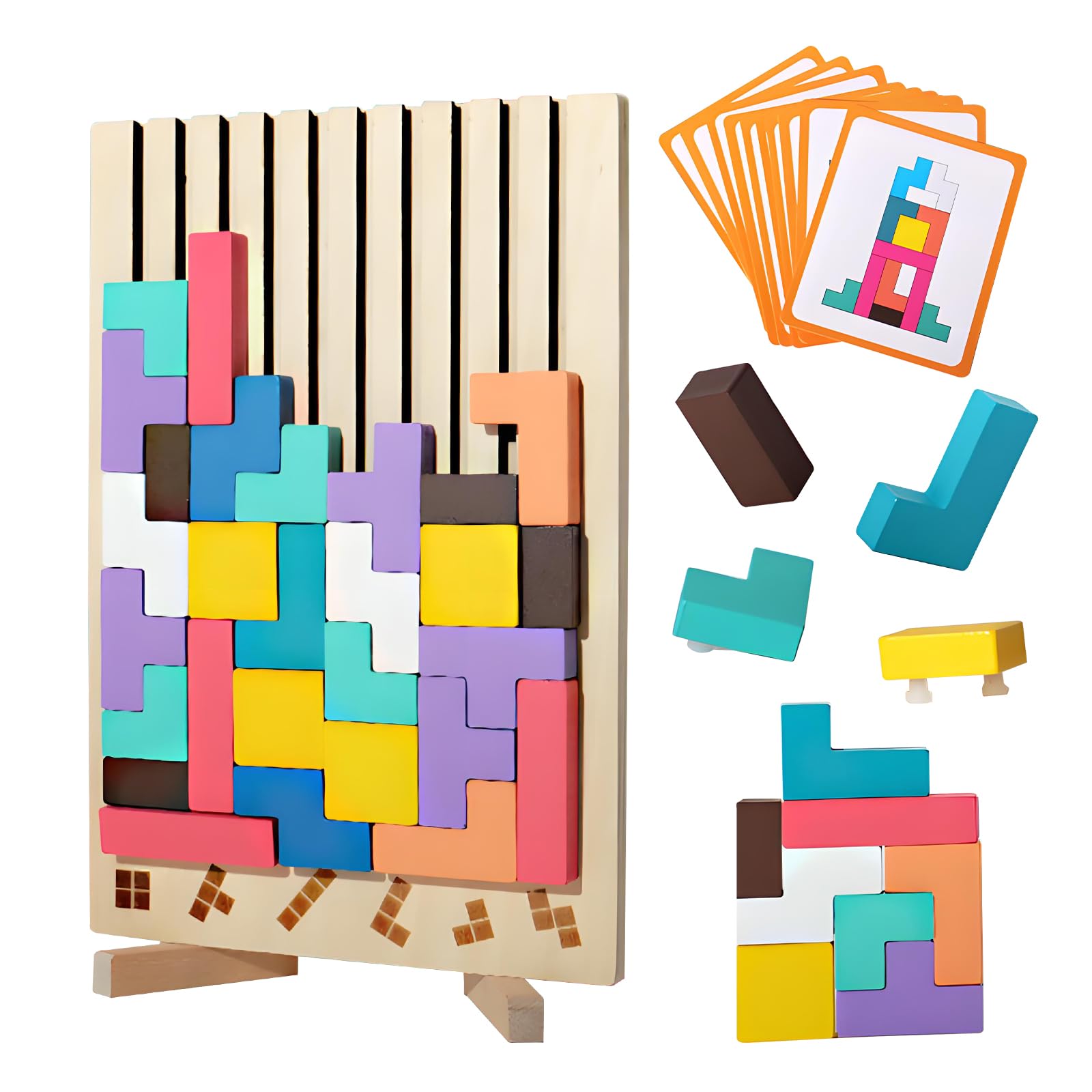 Puzzle di Legno Tetris - Giocattoli Educativi