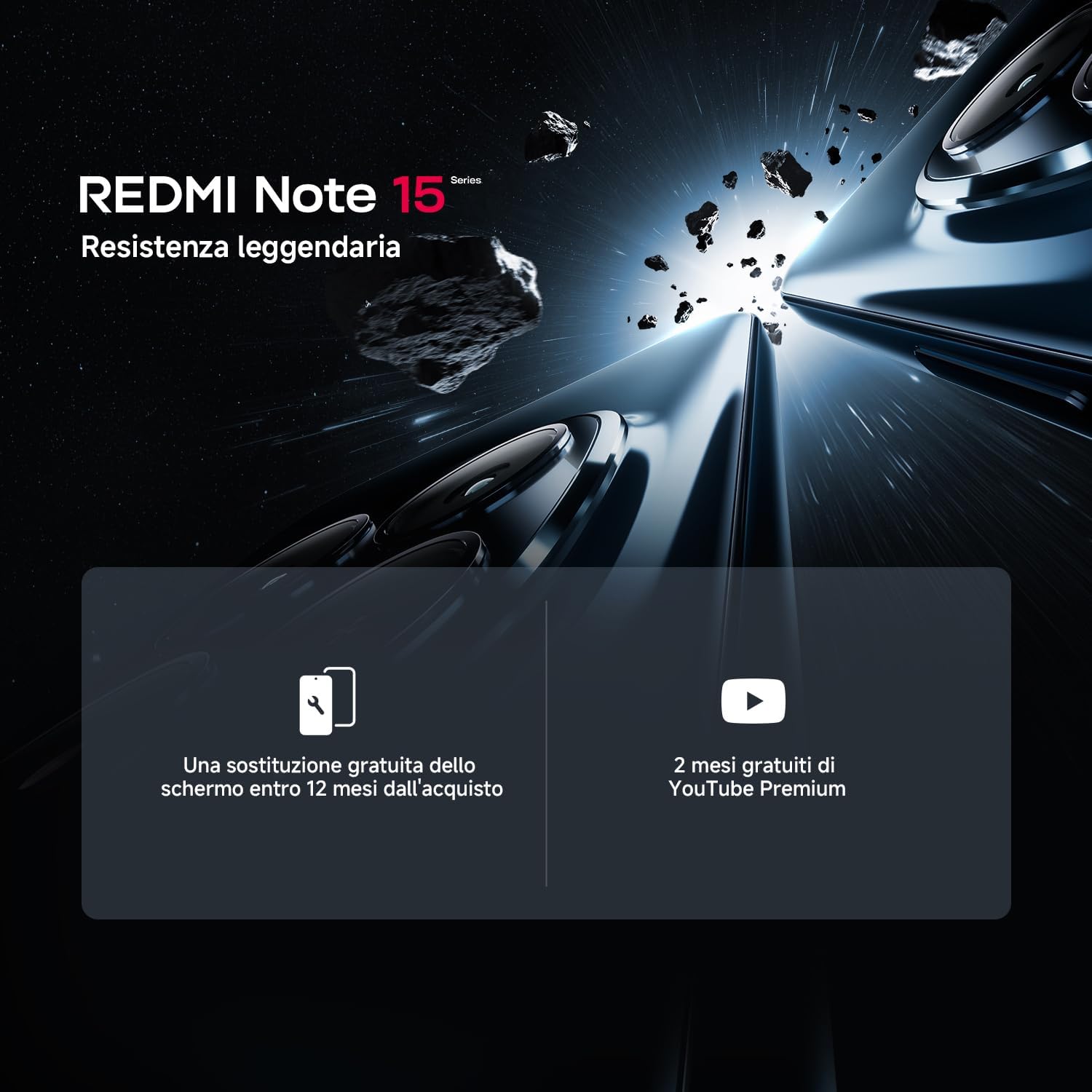 Xiaomi Redmi Note 15 - Smartphone 8+256GB, Nero - immagine 2