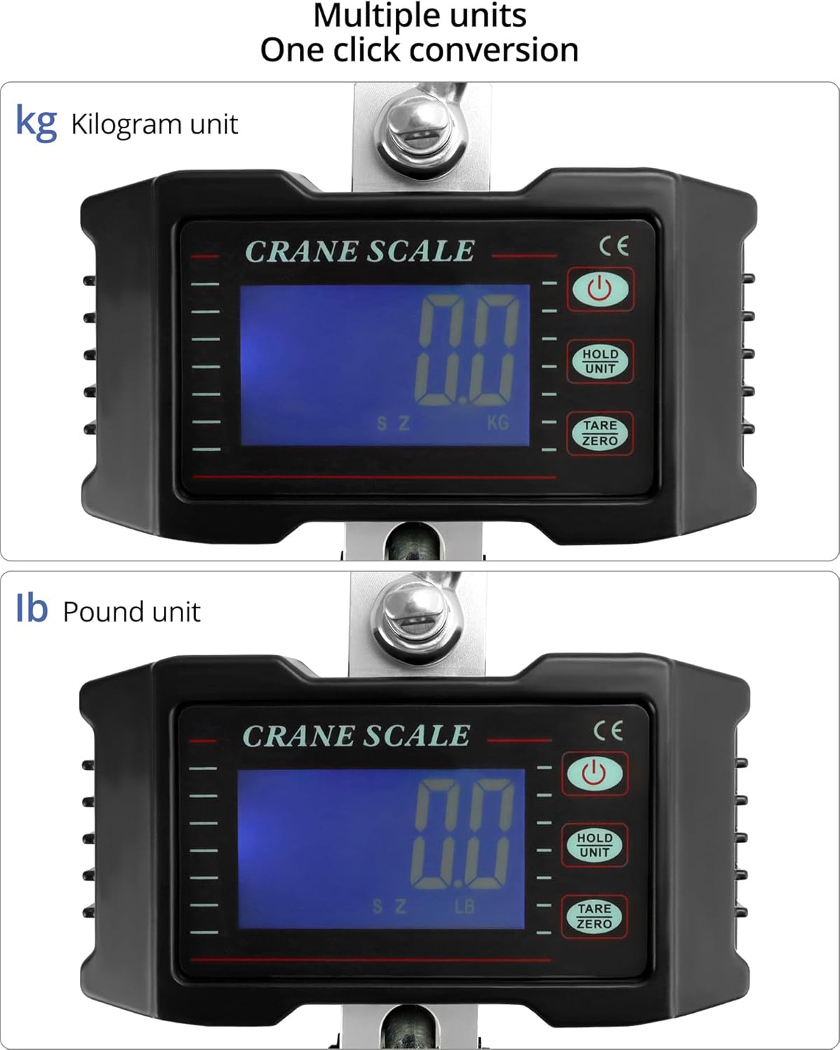 Qwork® Bilancia Sospesa Digitale 1000kg - immagine 4