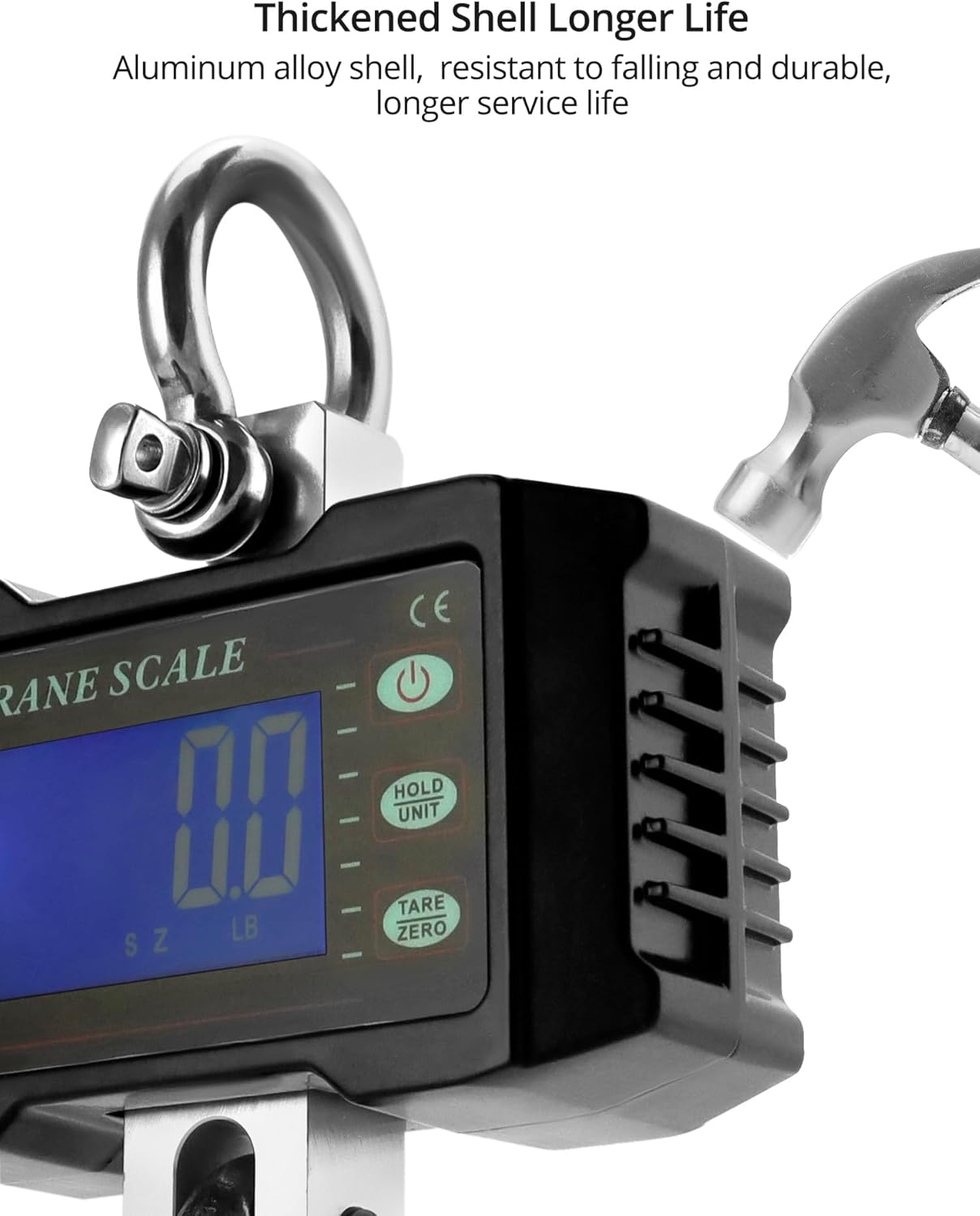 Qwork® Bilancia Sospesa Digitale 1000kg - immagine 7