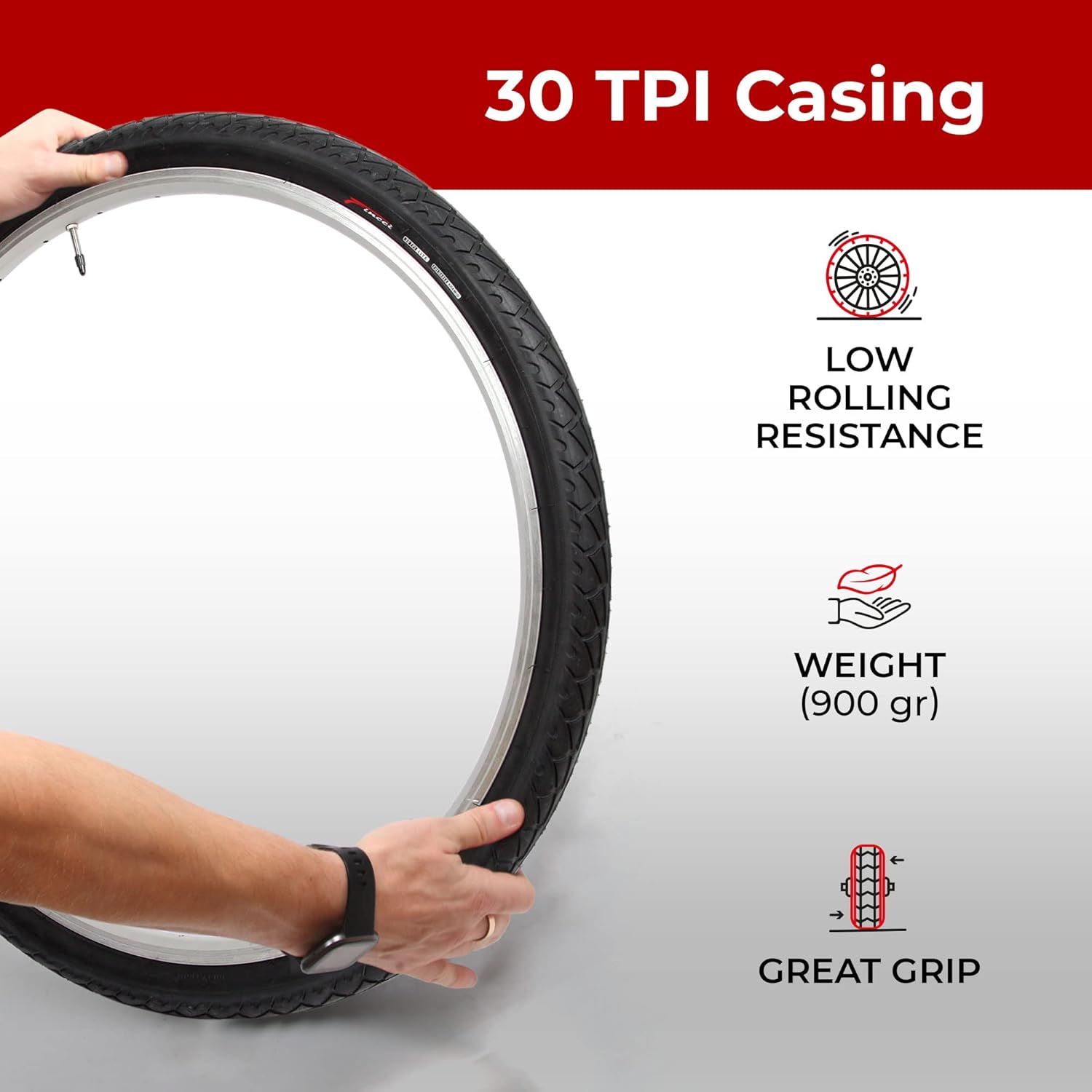 Fincci Pneumatico Copertone Slick 26 x 2,10 Pollici - immagine 5