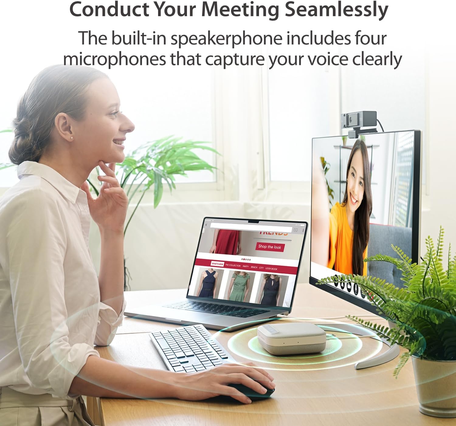 J5create Dock Vivavoce USB-C 4K - Dock Audio All-in-One - immagine 3