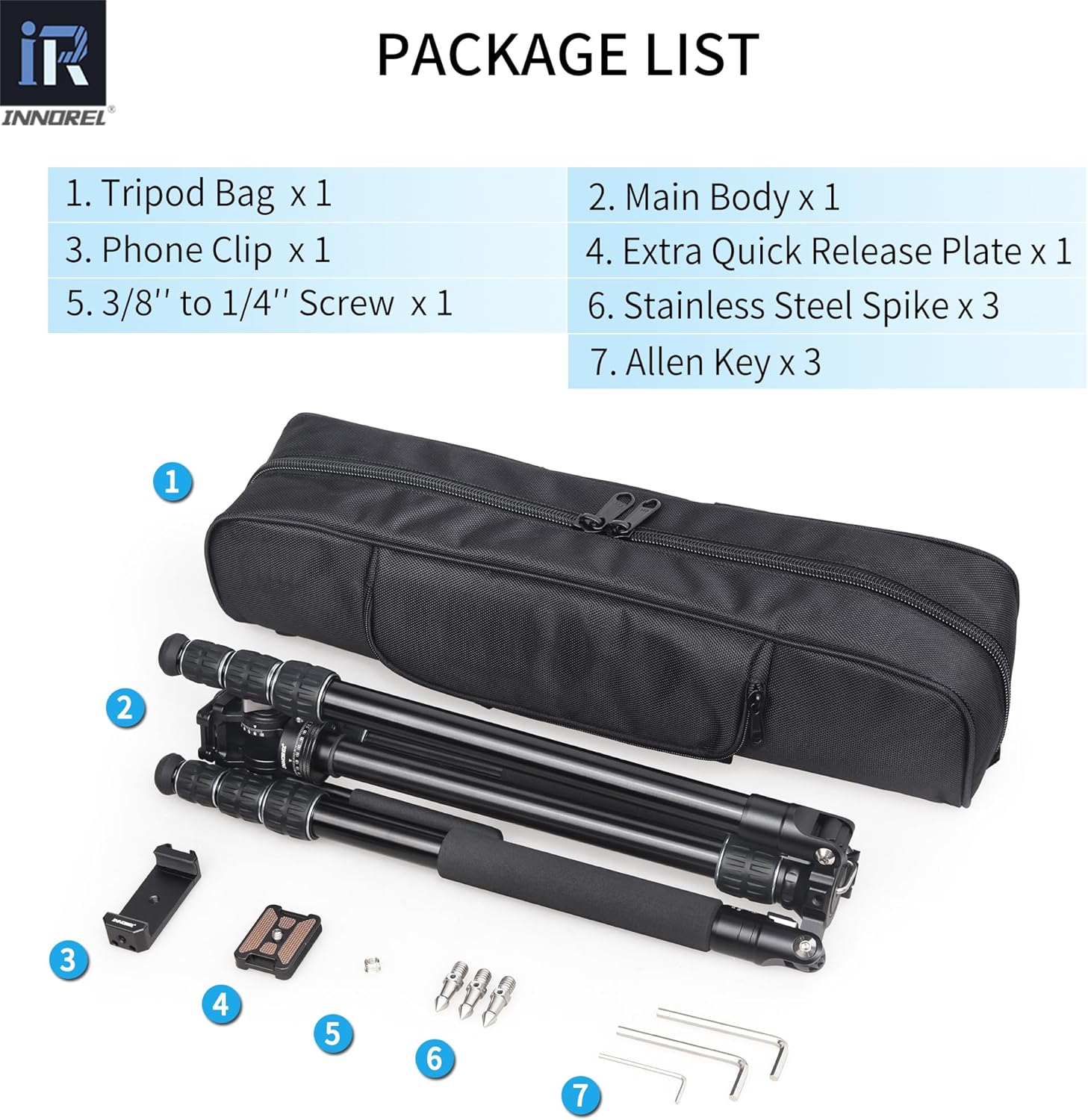 Innorel RT45A+H10 - Treppiede Professionale Alluminio - immagine 8