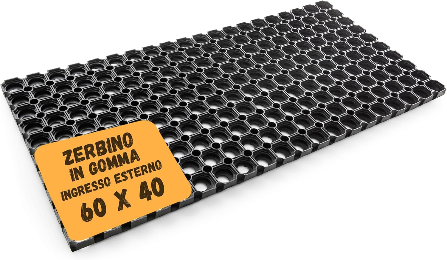 Jimmy Gum 8054144380117 Zerbino in Gomma, Nero, 60 x 40cm