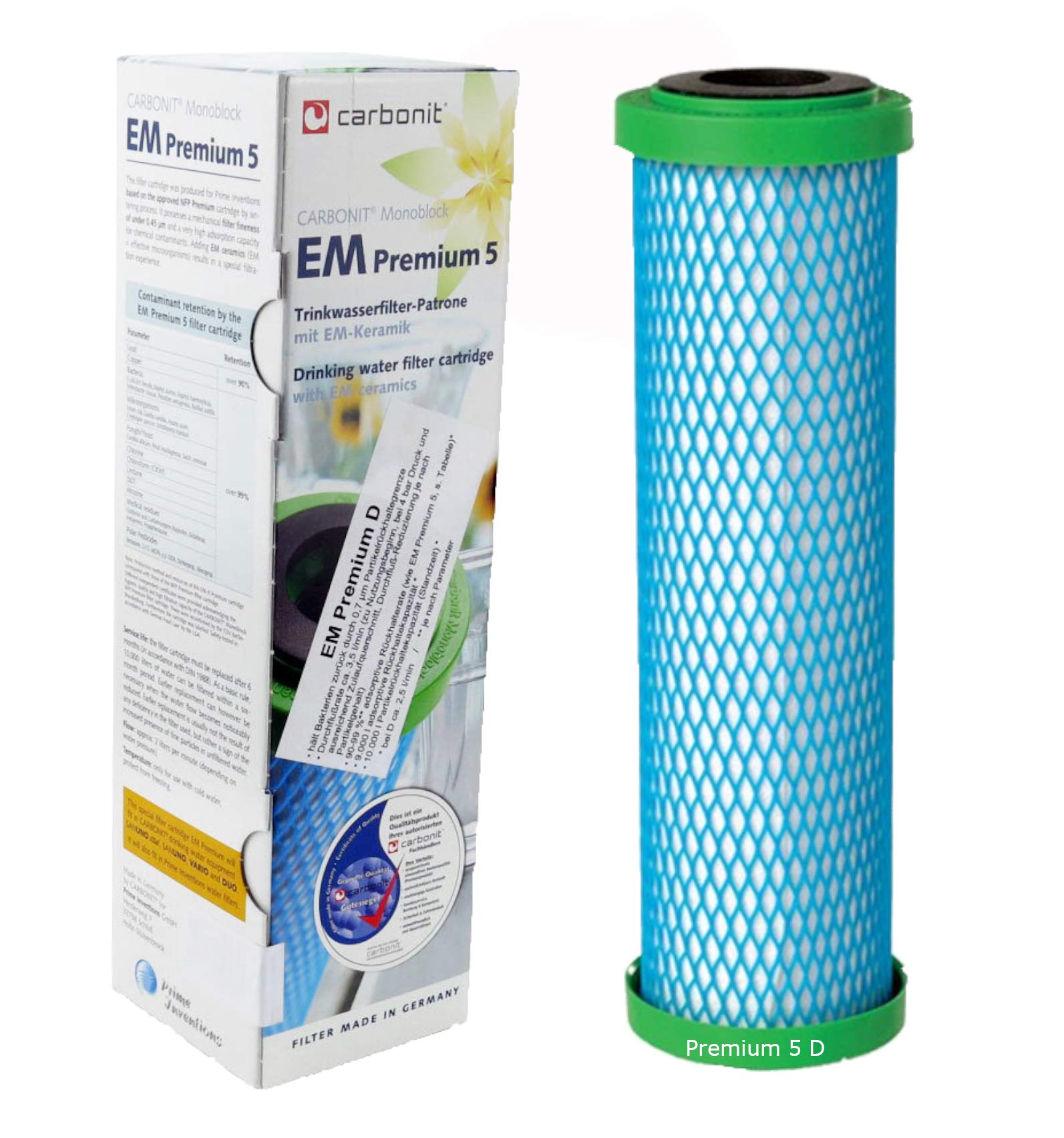 Prime Inventions - Filtro acqua EM Premium 5 D per Sanuno Vario-HP Duo