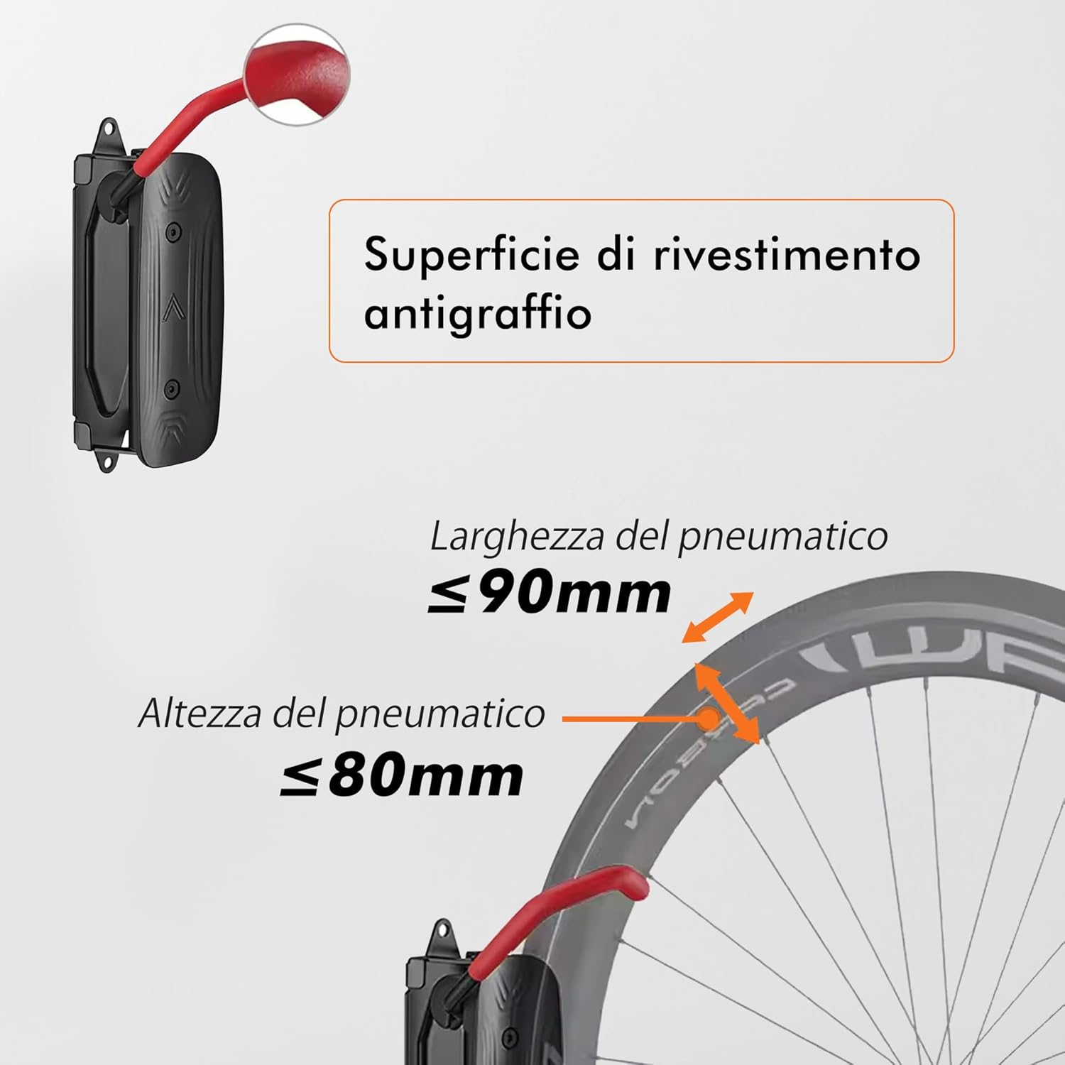 Mimoke Supporto da Parete Girevole per Bicicletta - immagine 5