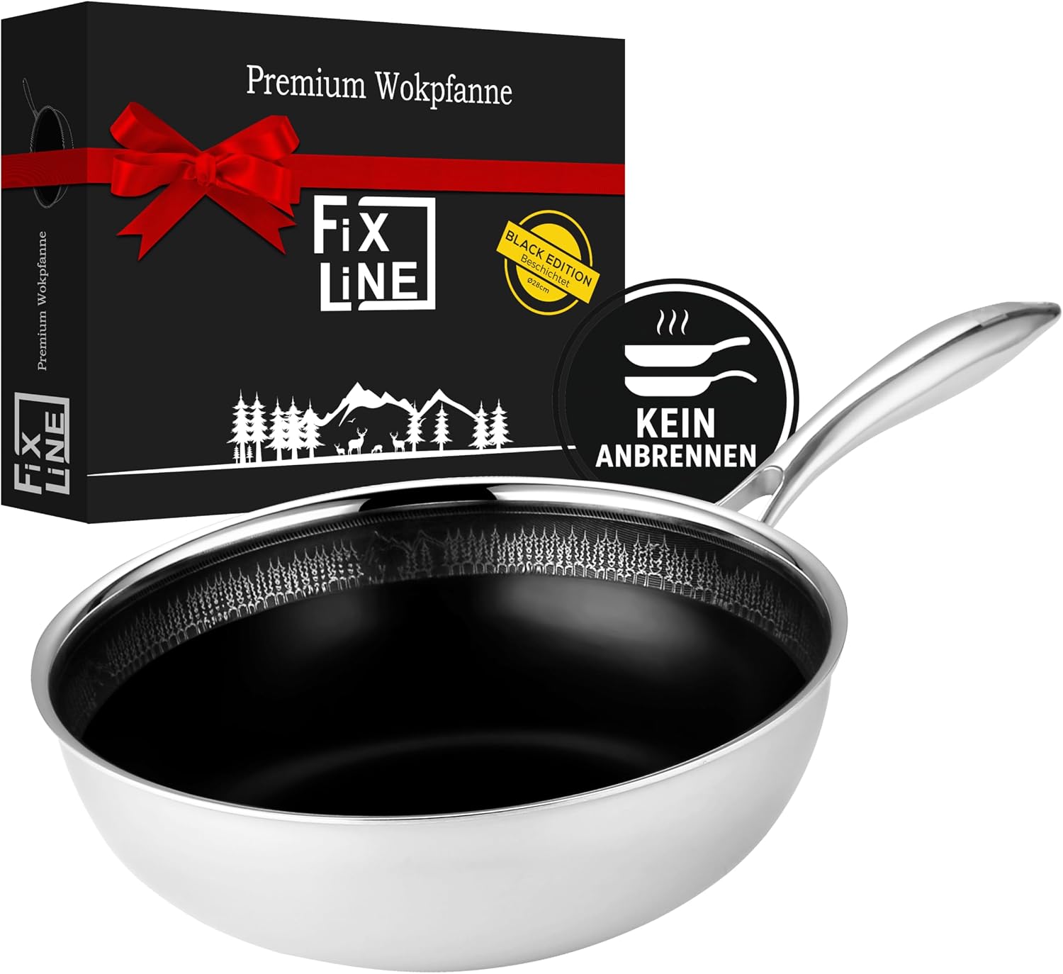 Fixline® Black Forest Padella Wok 28 cm | Velz