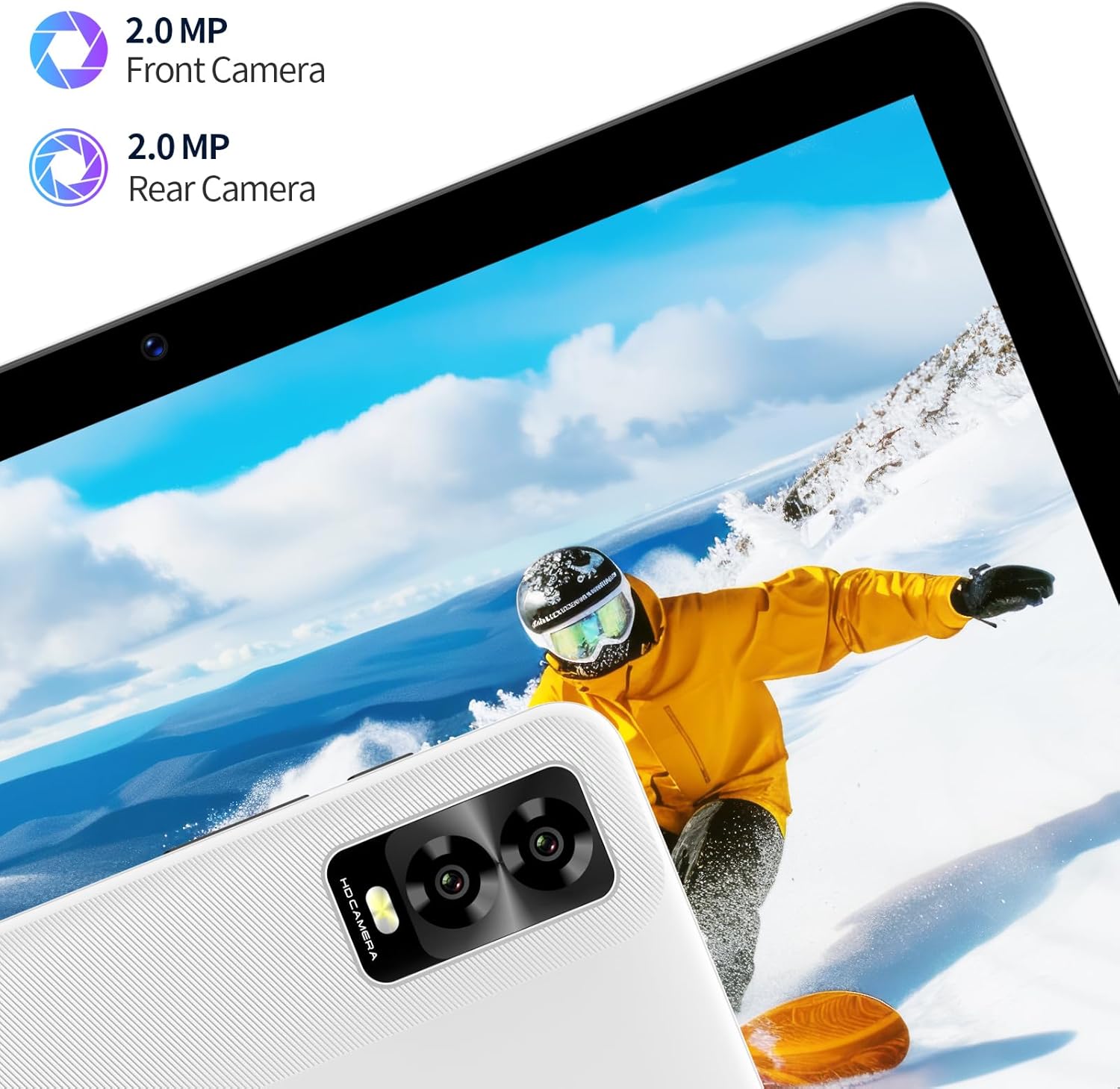 Vasoun Tablet 10 pollici Android 14, Bianco - immagine 7