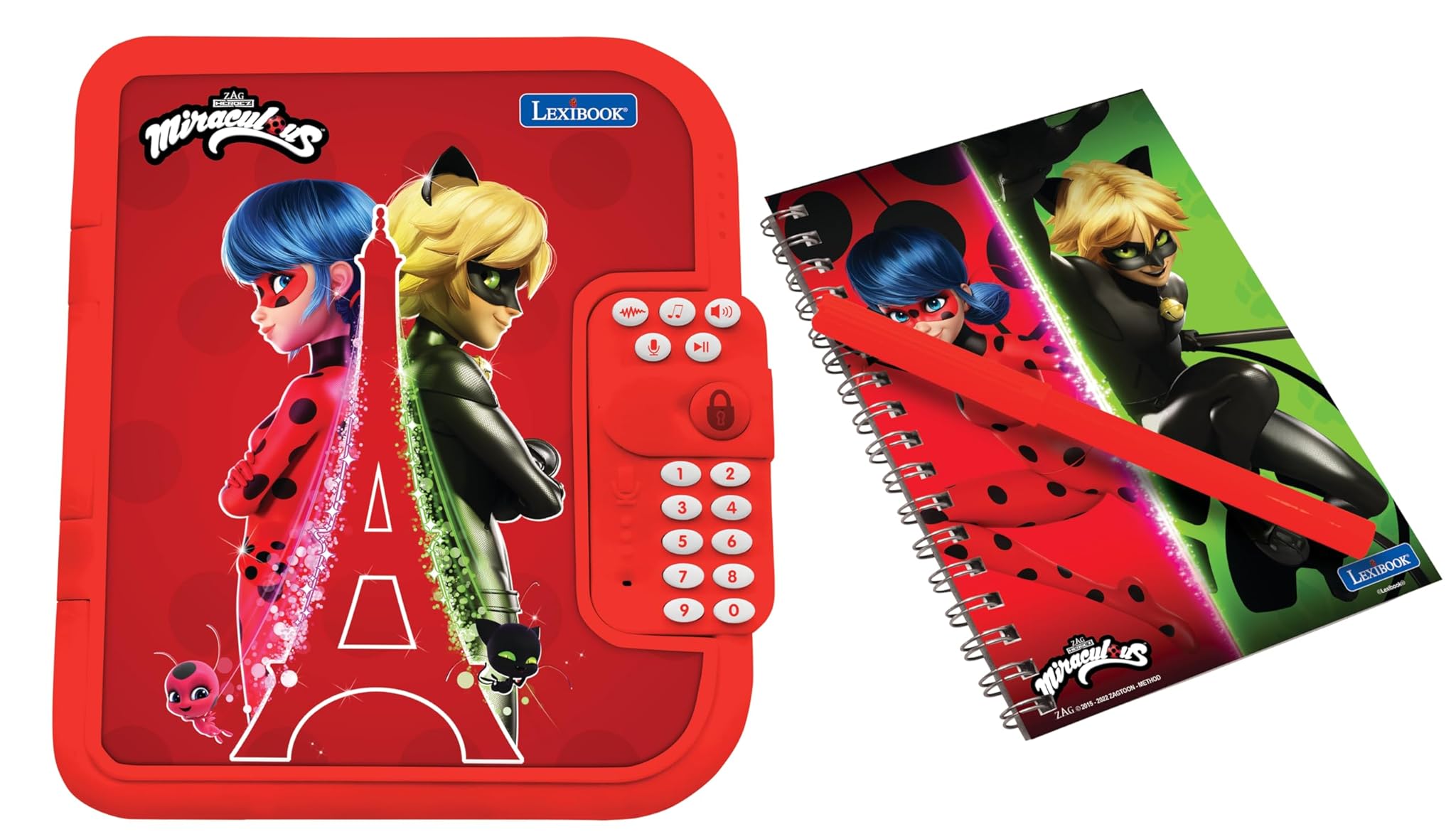 Lexibook Miraculous Ladybug Black Cat - Diario Elettronico