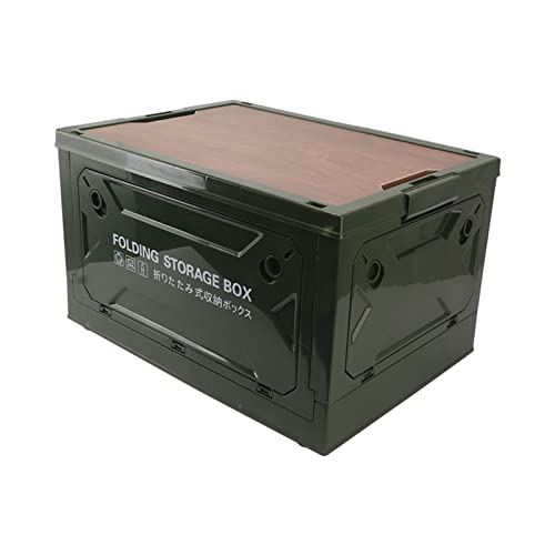 Qcwwy Scatola Portaoggetti Pieghevole 50L, OD Verde