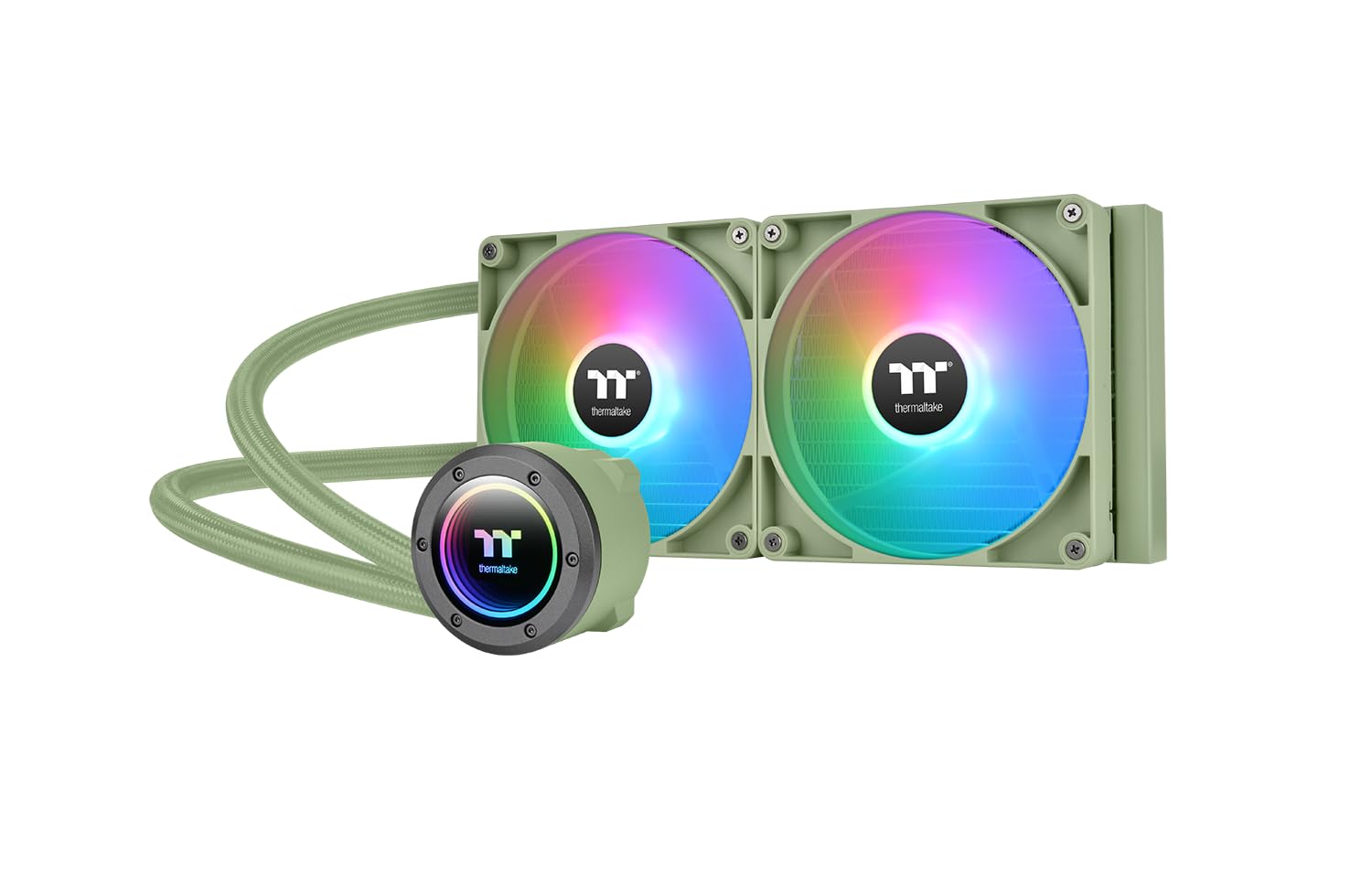 Thermaltake TH280 V2 ARGB Sync CPU Liquid Cooler Matcha Green Edition All-In-One