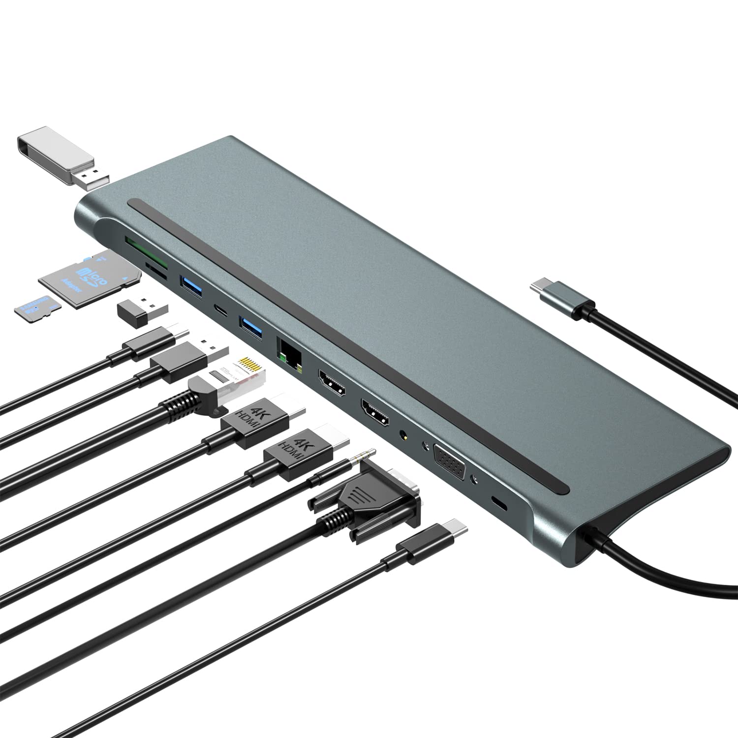 Docking Station 12 in 1 USB-C Hub