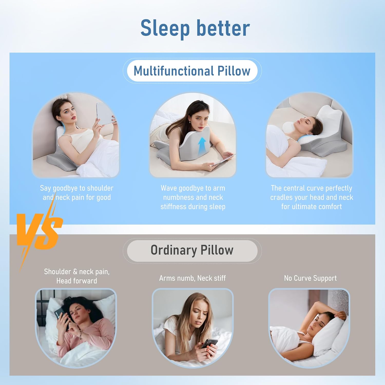 Careboda Cuscino Multifunzione Lettura e Sonno - immagine 7