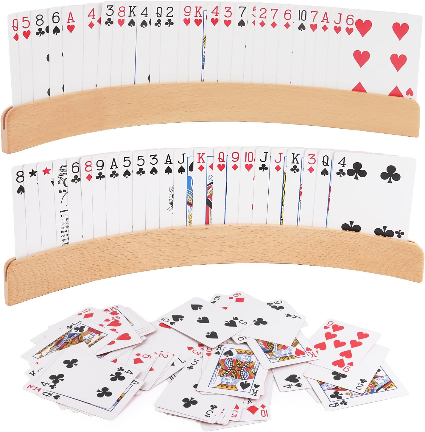 Mxtimwan 2 Porta Carte da Gioco in Legno - immagine 1