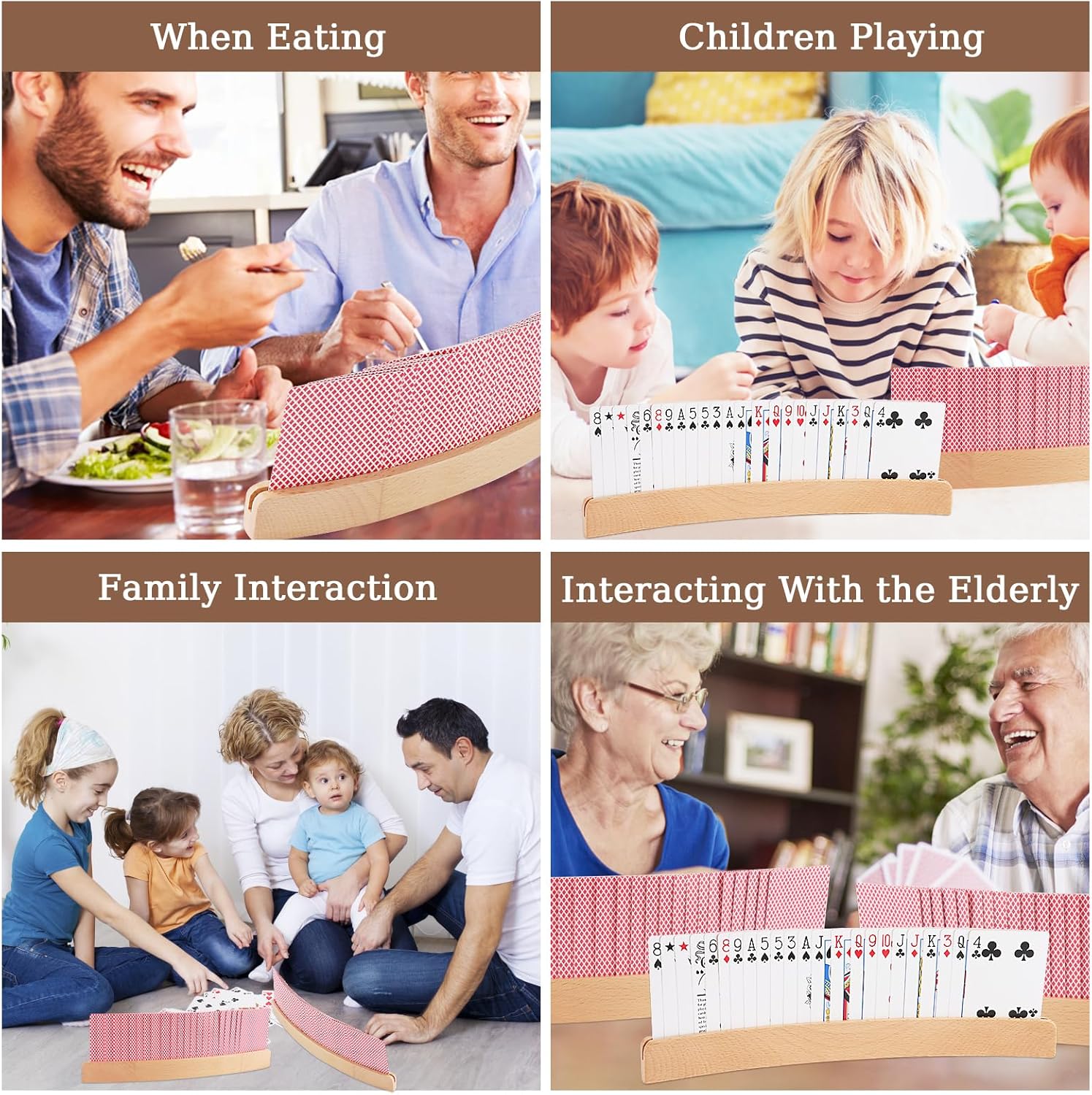 Mxtimwan 2 Porta Carte da Gioco in Legno - immagine 2