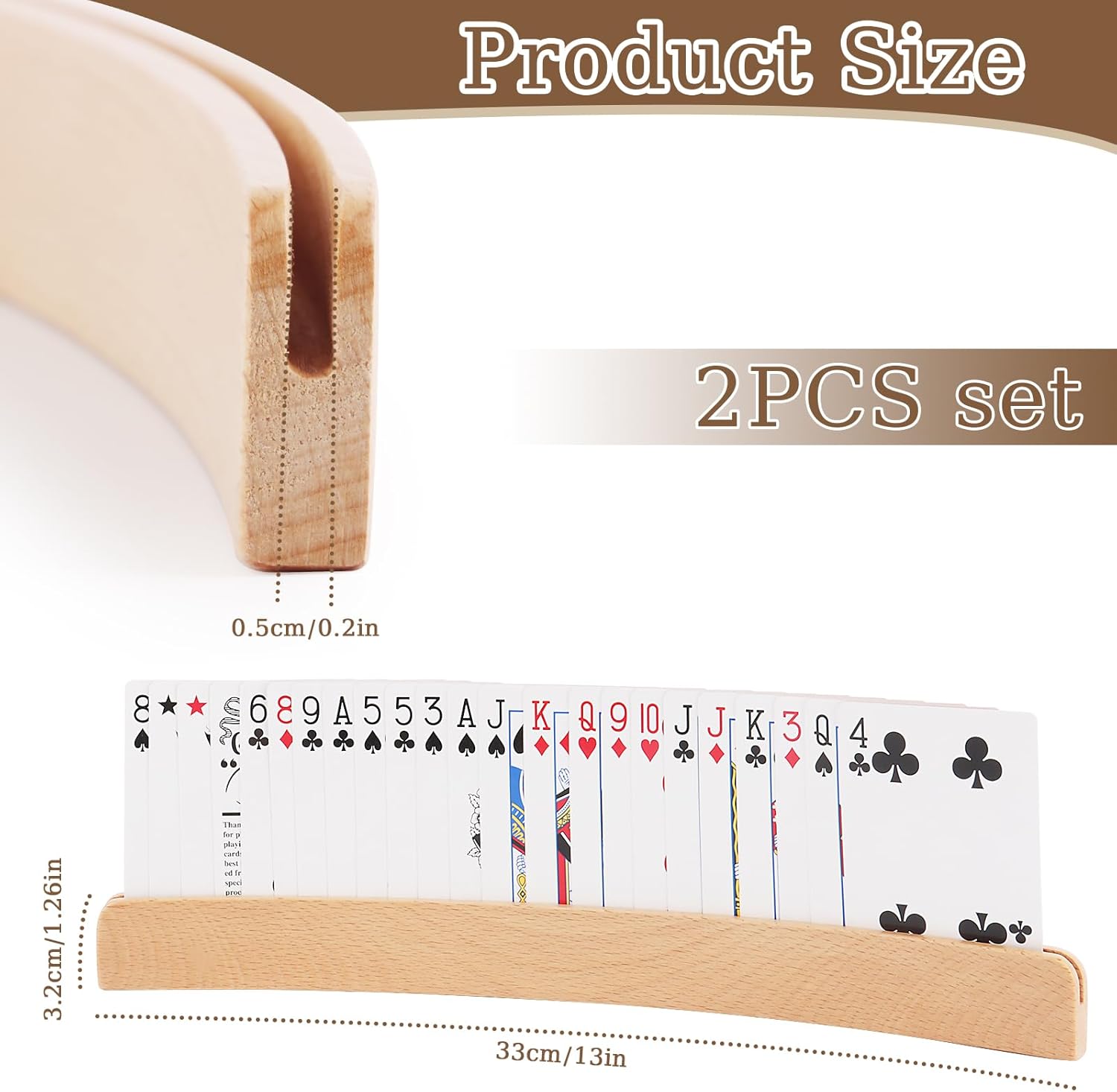 Mxtimwan 2 Porta Carte da Gioco in Legno - immagine 3