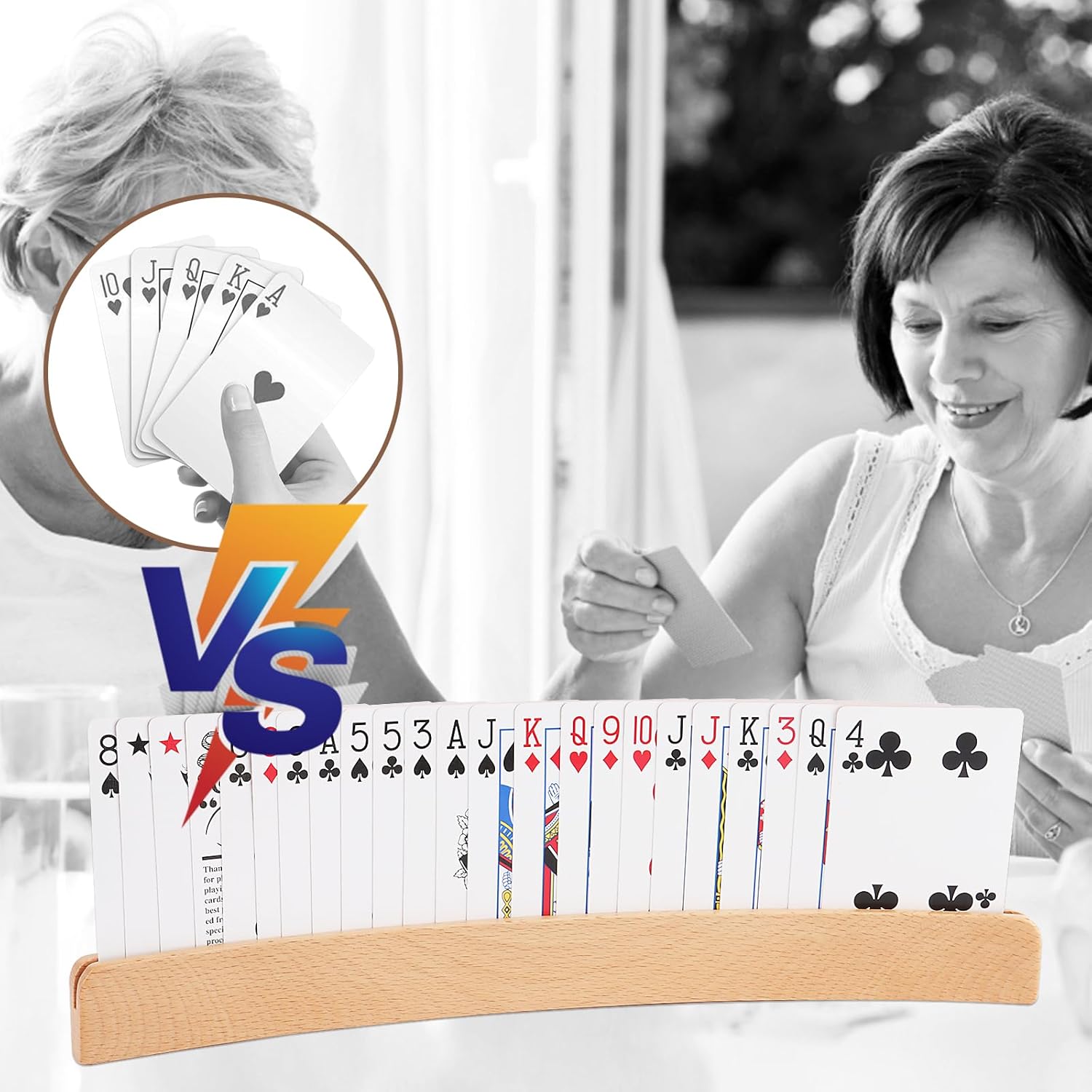 Mxtimwan 2 Porta Carte da Gioco in Legno - immagine 5