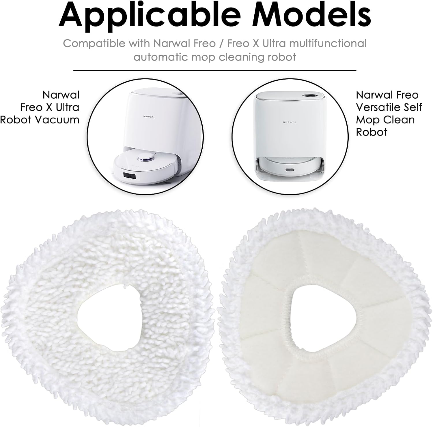 6 Panni Lavabili e Riutilizzabili per Narwal Freo - immagine 2