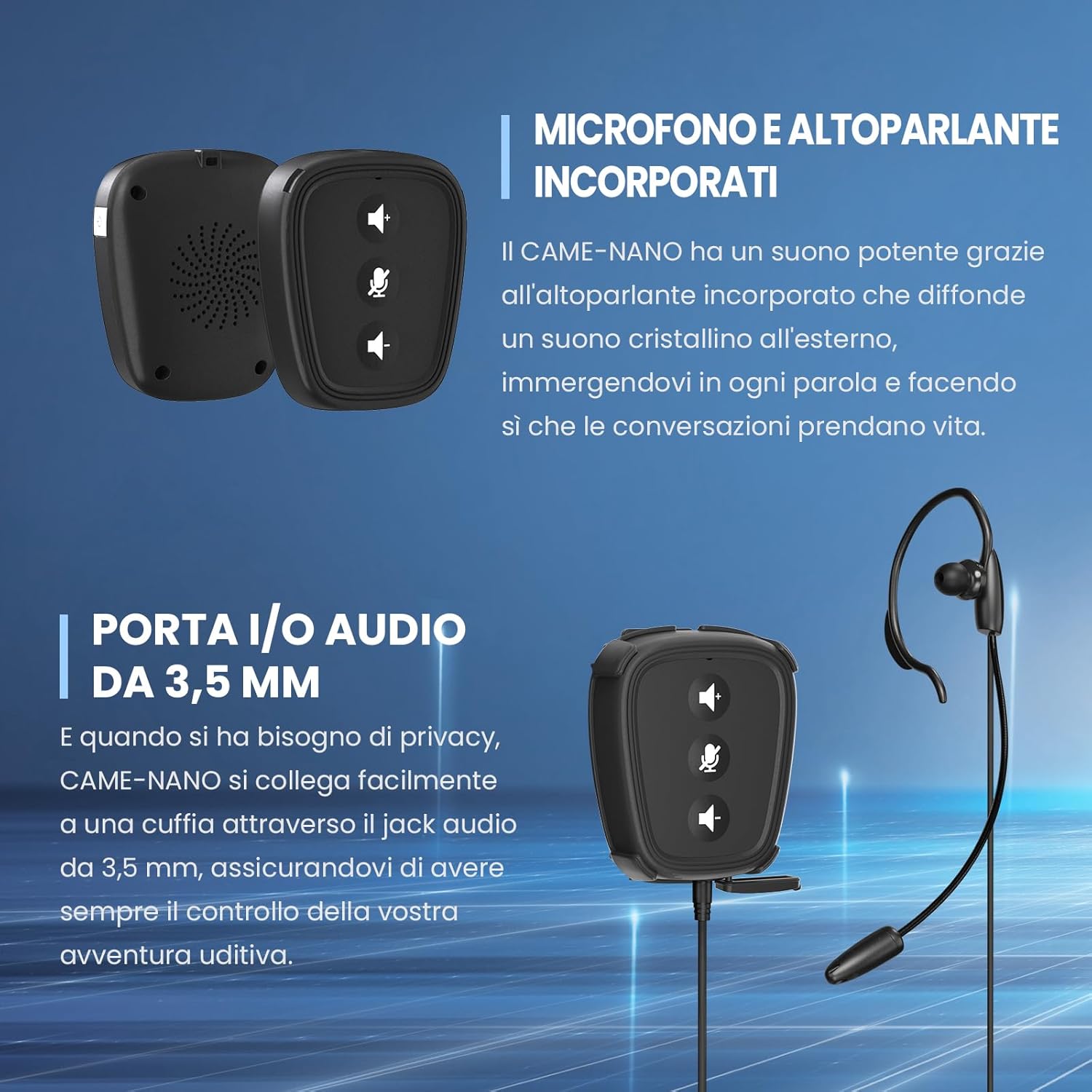 CAME-TV NANO Cuffie Intercom Wireless per Sport (2 pezzi) - immagine 6