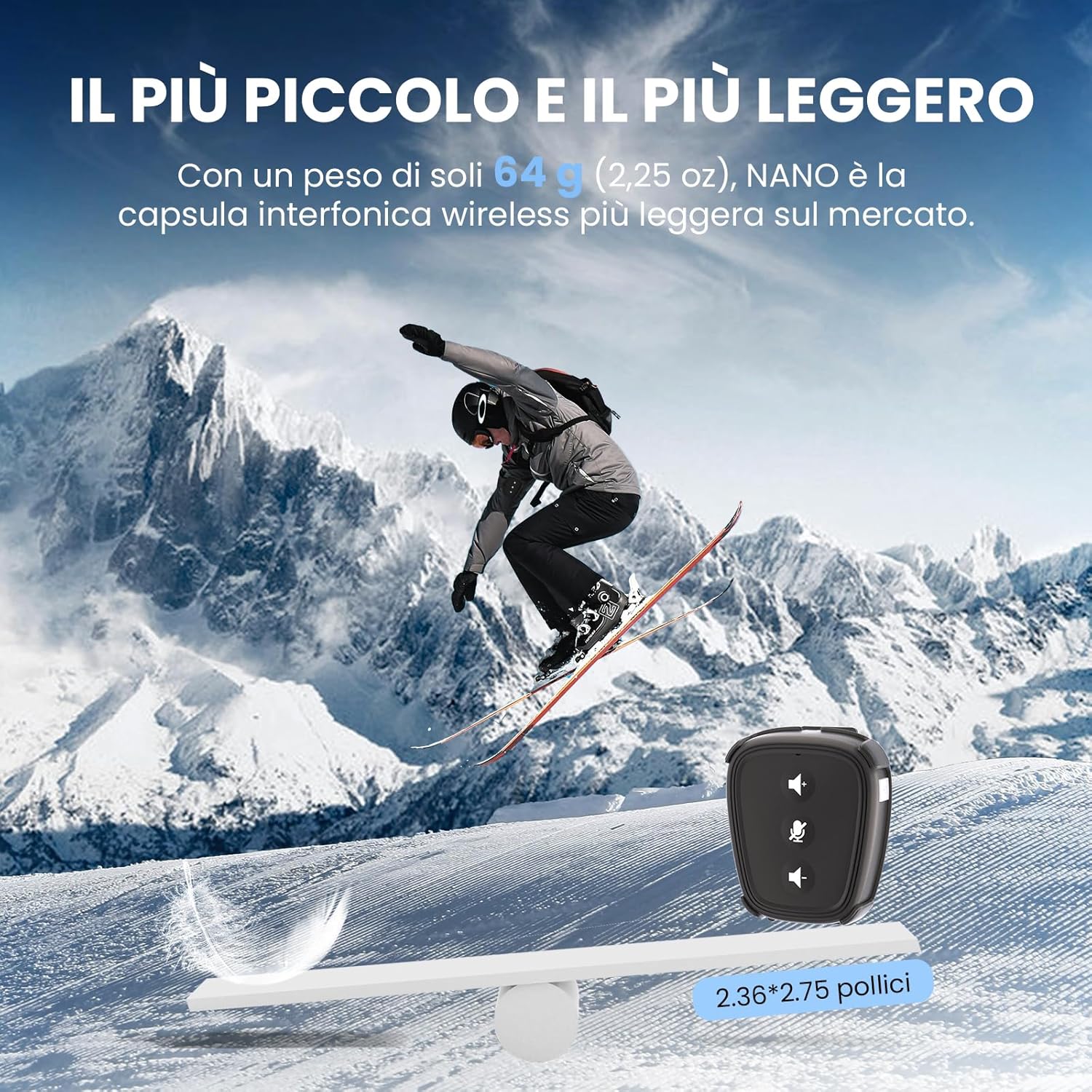 CAME-TV NANO Cuffie Intercom Wireless per Sport (2 pezzi) - immagine 9