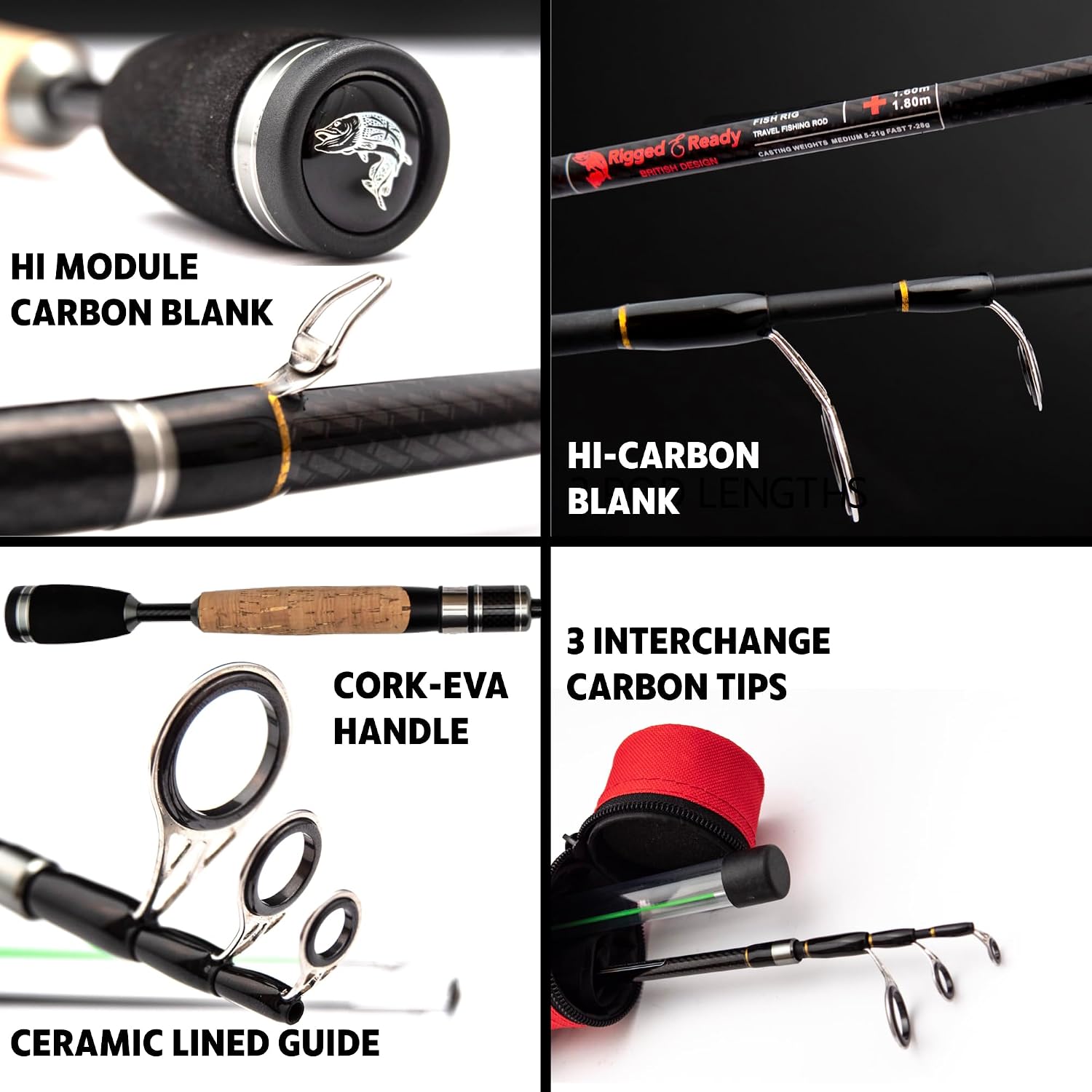 Rigged and Ready Fish Rig Super-Light Compact Travel Rods and Combo. 1 ...