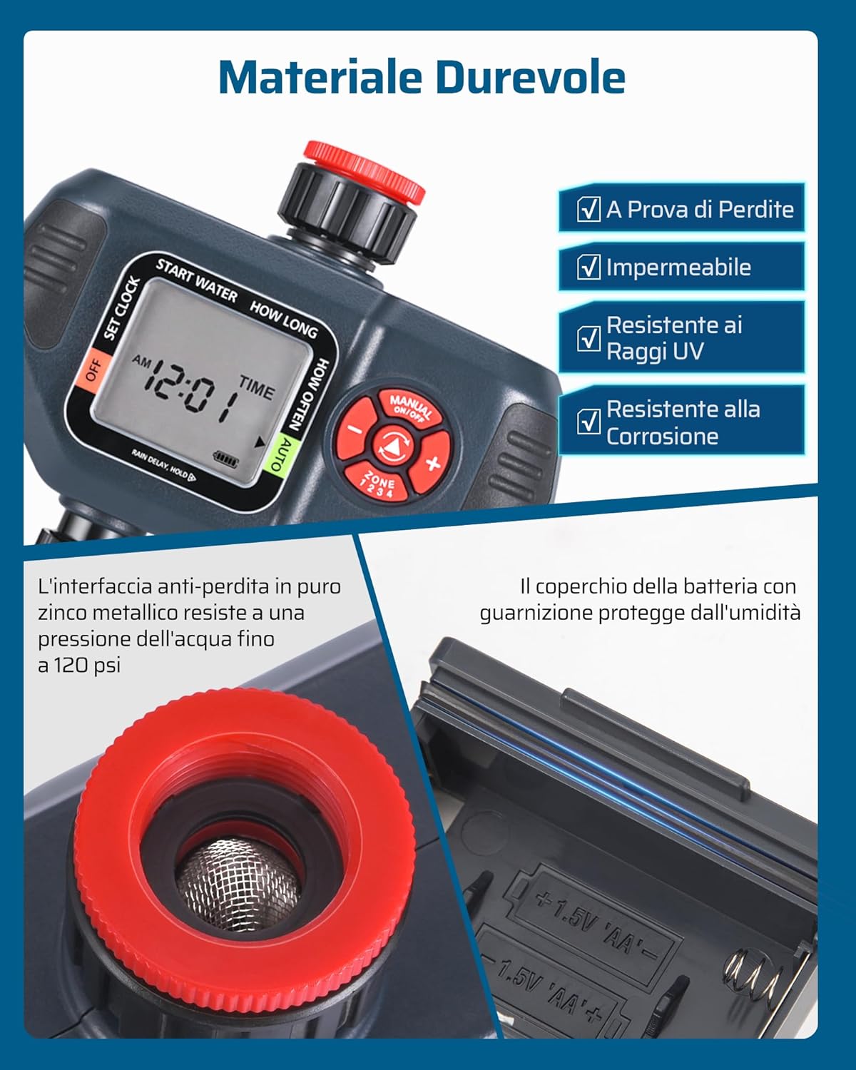 Centralina Irrigazione 4 Vie con Timer Automatico - immagine 6