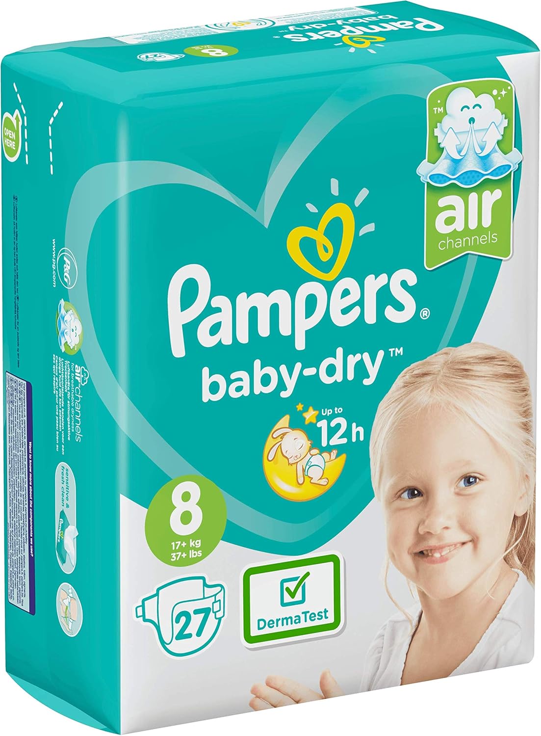 PAMPERS Baby Dry Size 8, 17+ kg, 27 strati - immagine 7