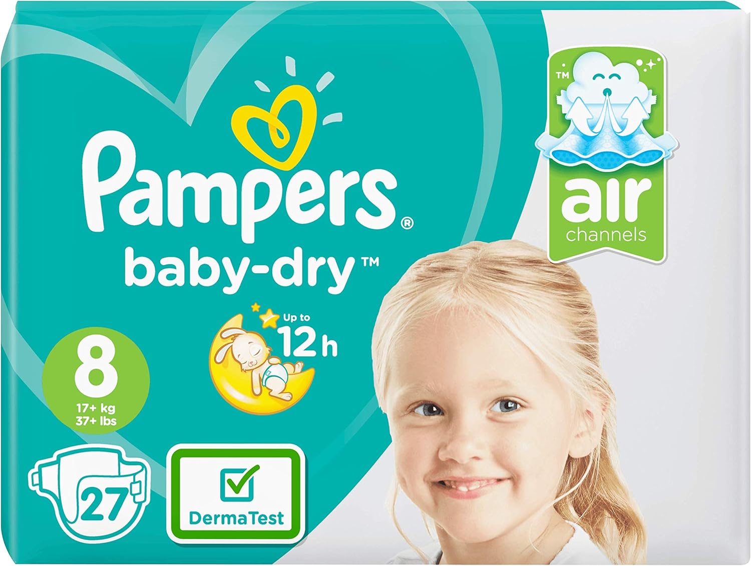 PAMPERS Baby Dry Size 8, 17+ kg, 27 strati - immagine 8