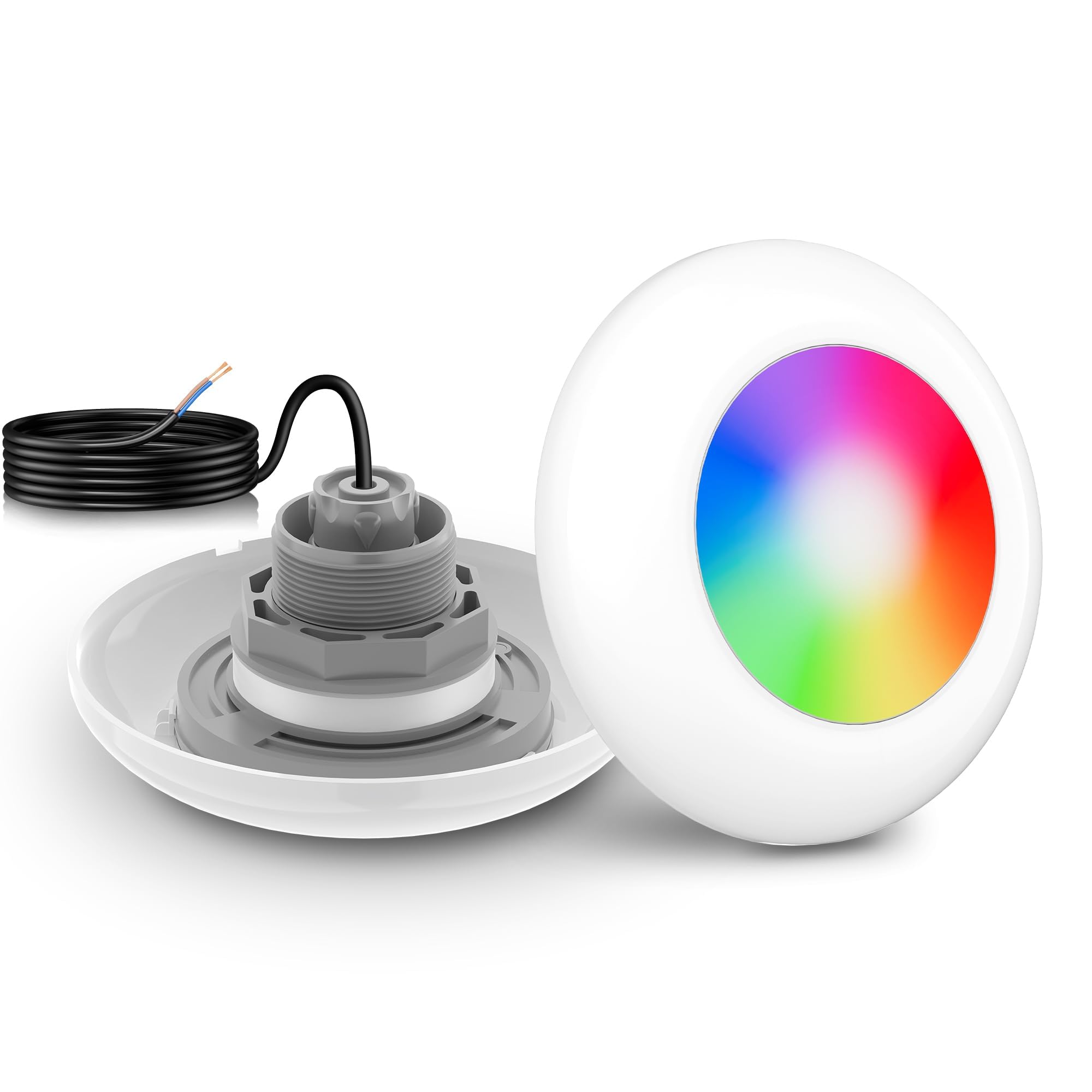 Lylmle Proiettore Piscina LED 15W RGB 2"