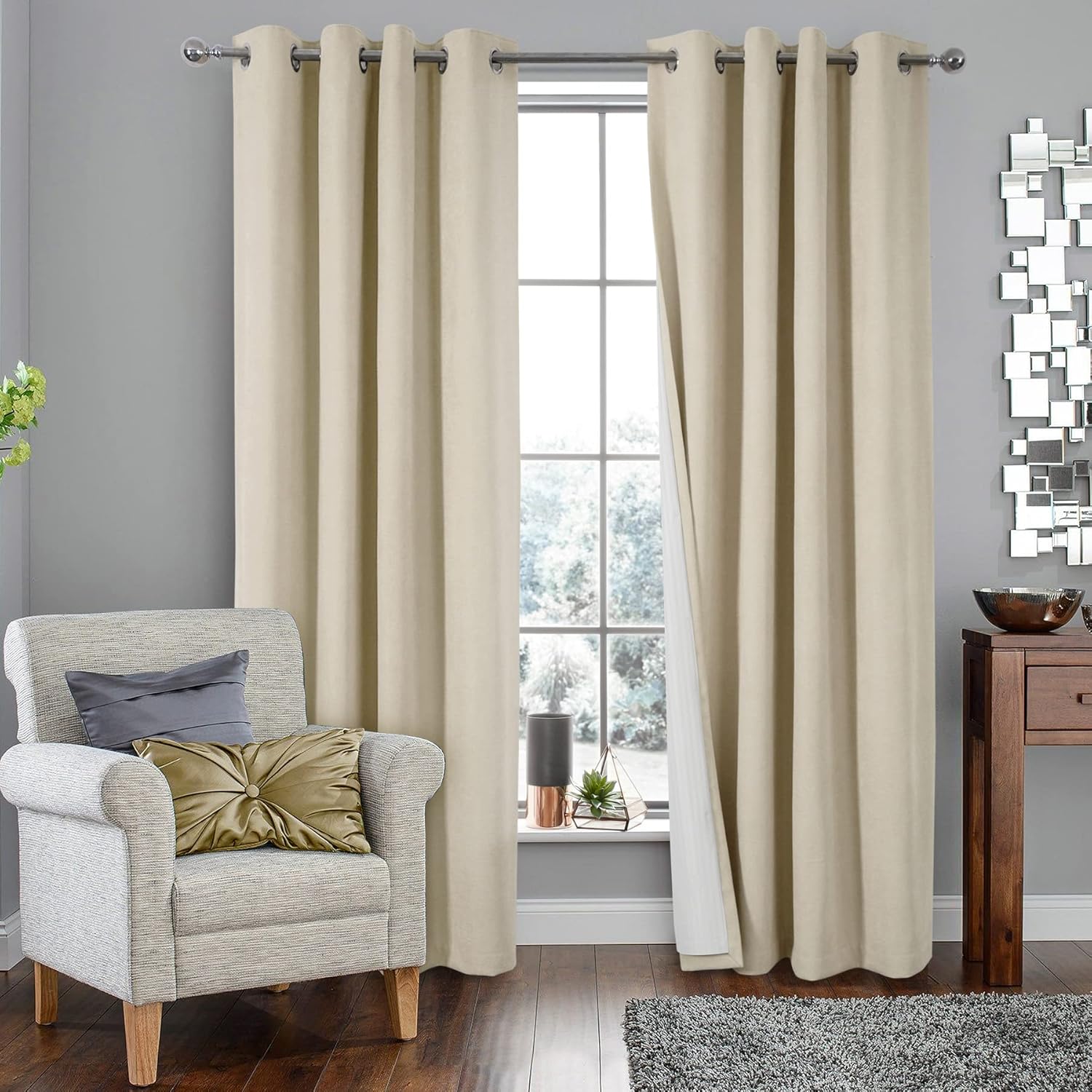 Always4u Tende Termiche Oscuranti 100% Beige (Set 2) - immagine 1