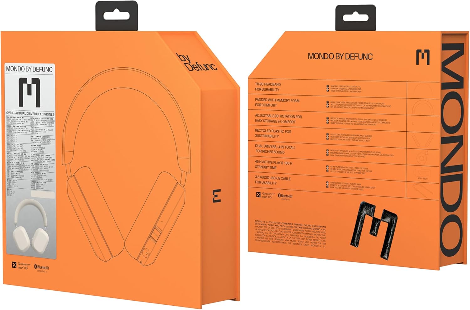 Mondo by Defunc - Cuffie Wireless Over-Ear, Greige - immagine 4