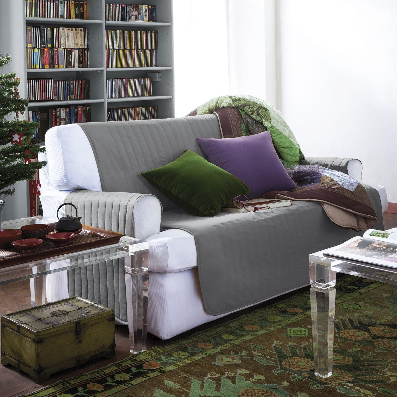 Caleffi Copridivano 2 Posti Imbottito in Microfibra