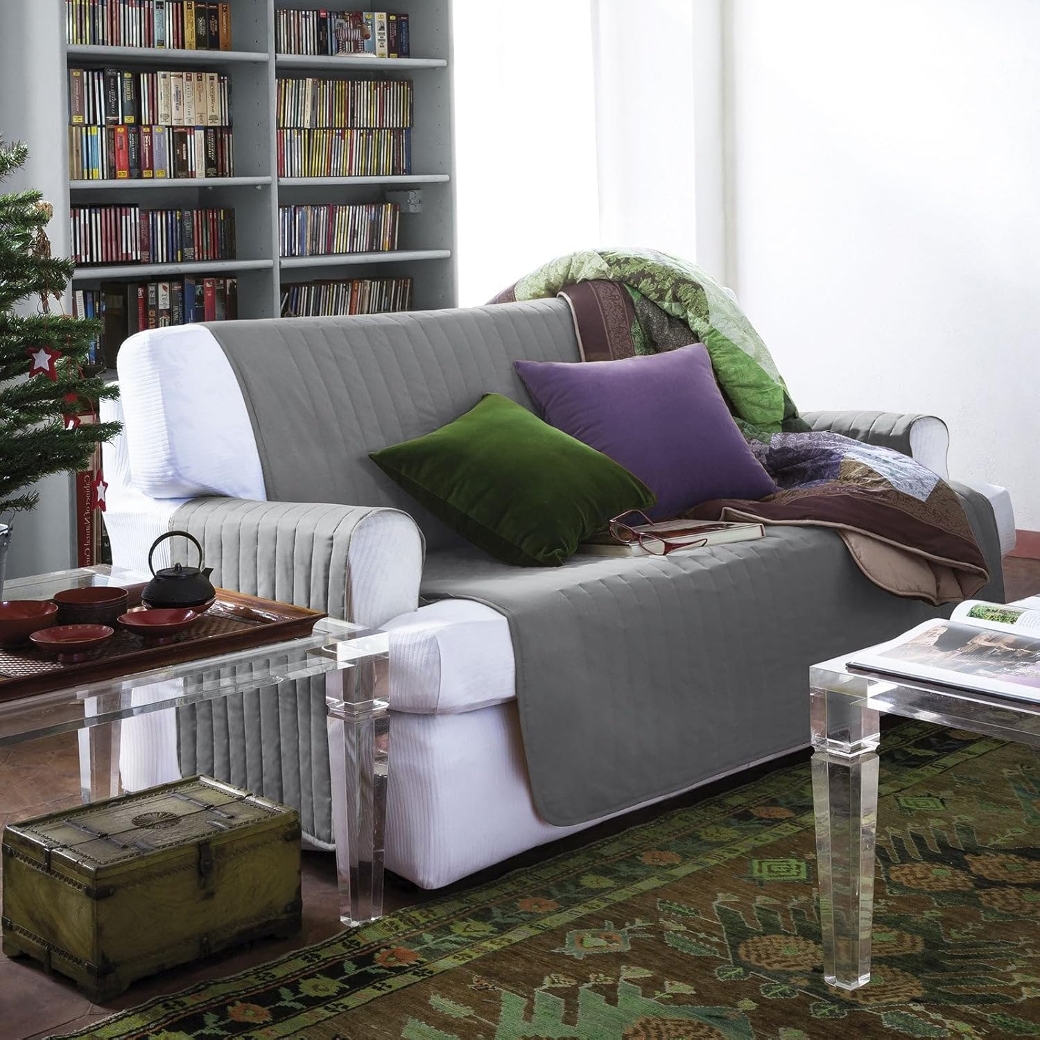 Caleffi Copridivano 2 Posti Imbottito in Microfibra - immagine 1