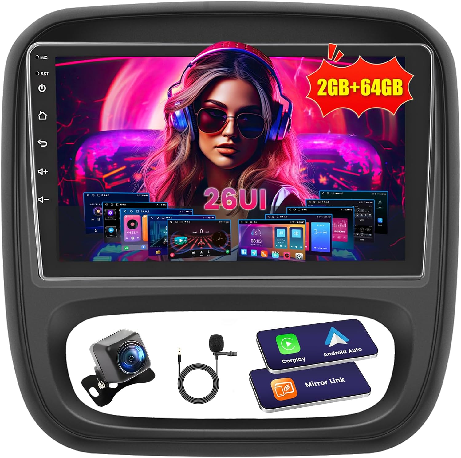Inefala Autoradio Android 2G+64G per Renault Trafic/Opel Vivaro - immagine 1