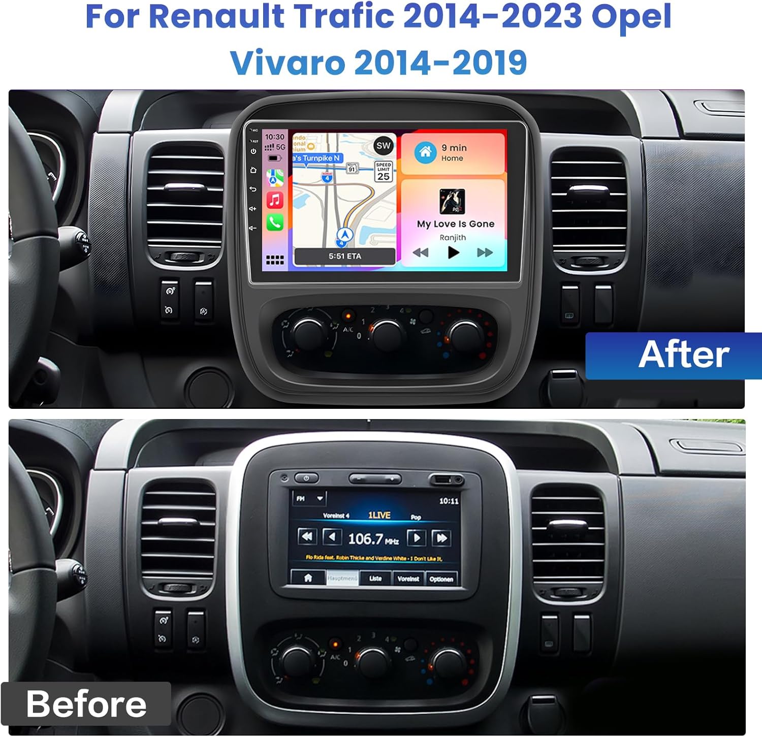 Inefala Autoradio Android 2G+64G per Renault Trafic/Opel Vivaro - immagine 2