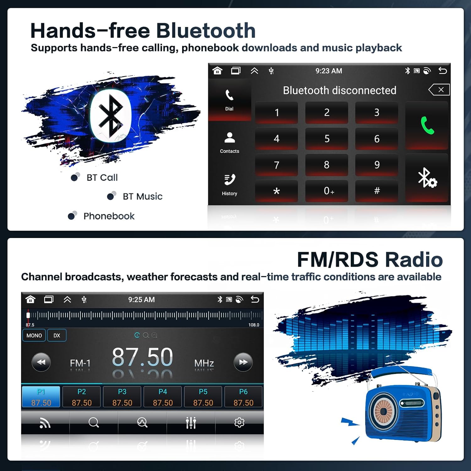 Autoradio Android 15 9" per Peugeot 407 2004-2011 - immagine 6