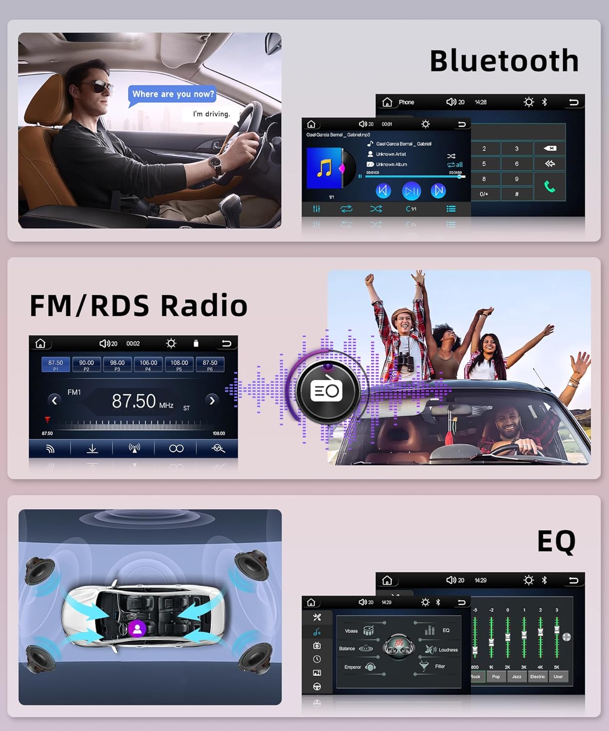 Wireless Carplay Autoradio 2 Din 7 Pollici Touchscreen - immagine 4