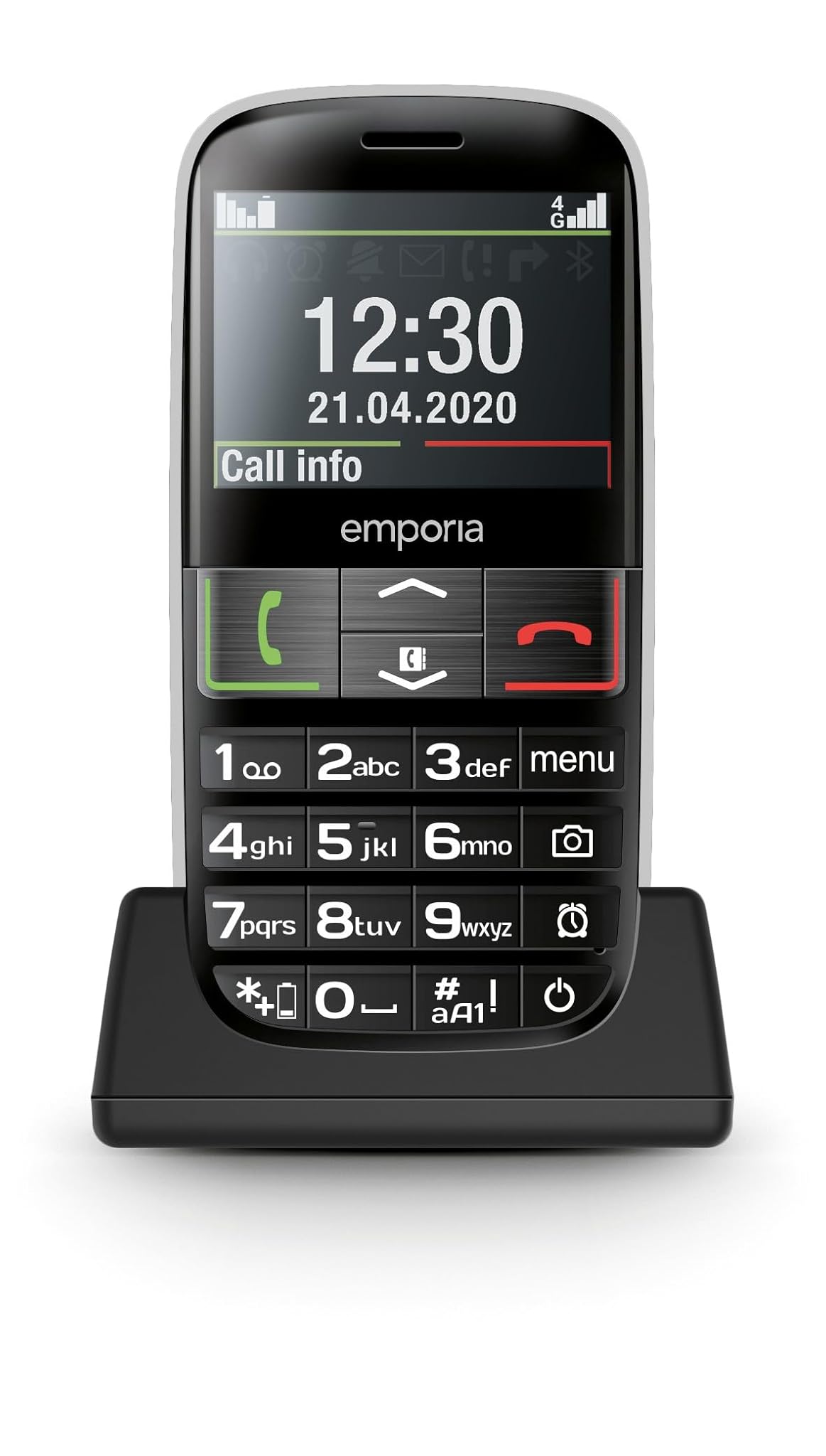 EmporiaACTIVE4g - Telefono Cellulare 4G Tasti Grandi, Black